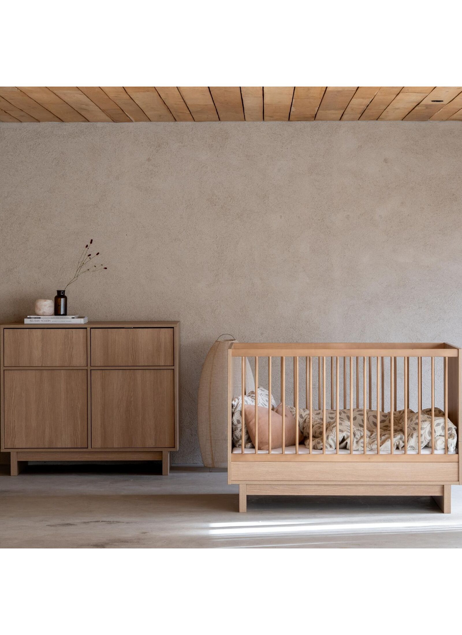 CRIB, DRAWER AND EXTENSION CHANGER UNIT SET KYO HONEY ASH