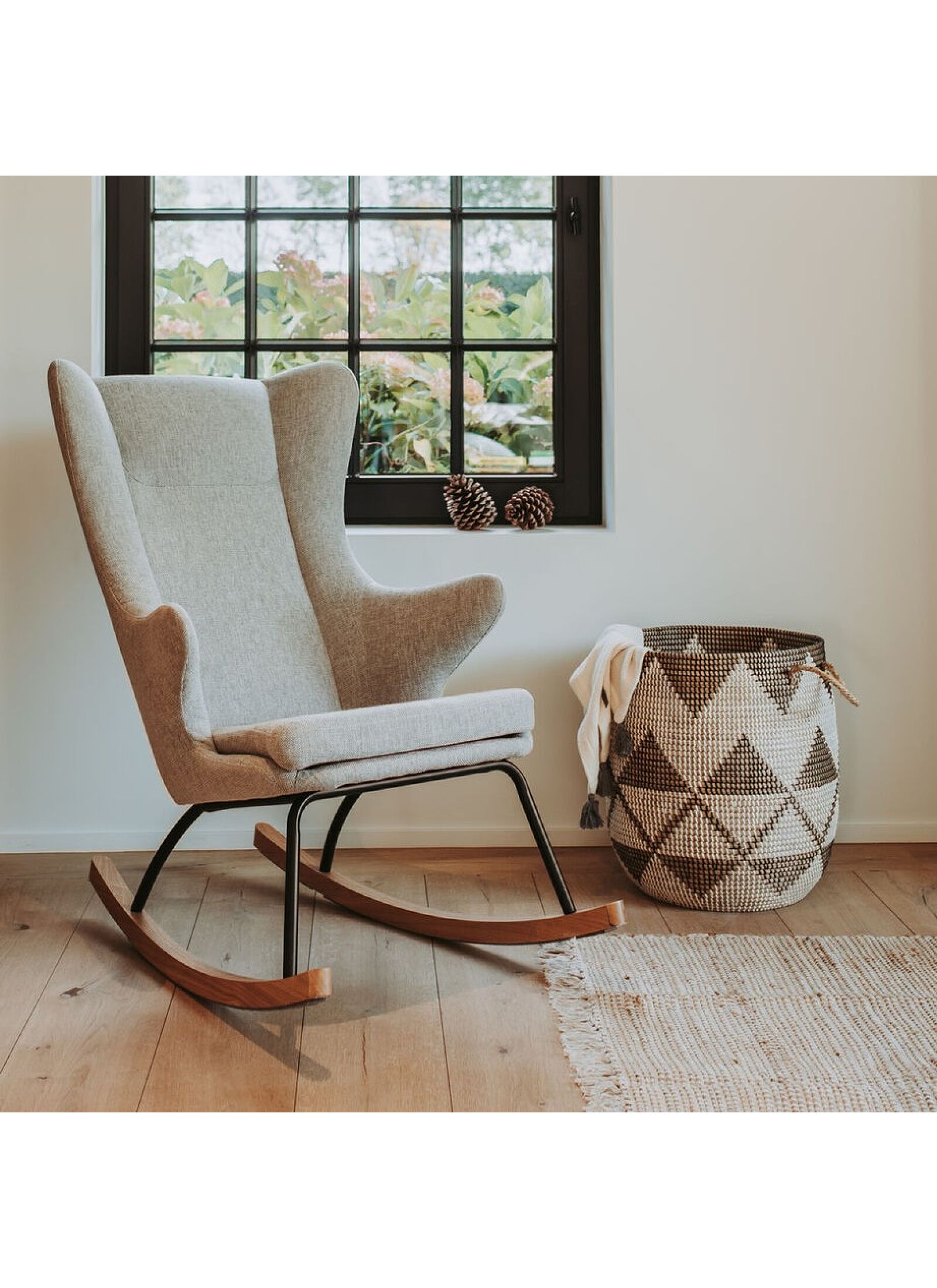 ROCKING ADULT CHAIR DE LUXE SAND GREY