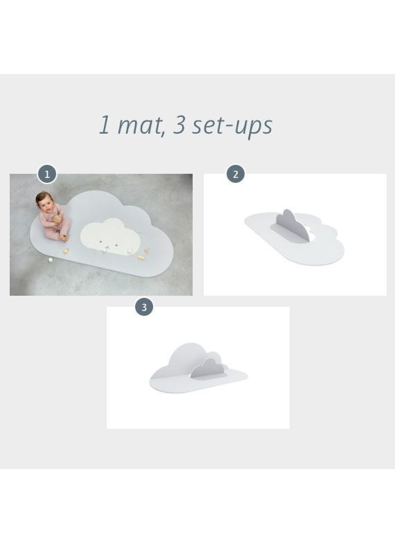 PLAY MAT SMALL CLOUD GREY