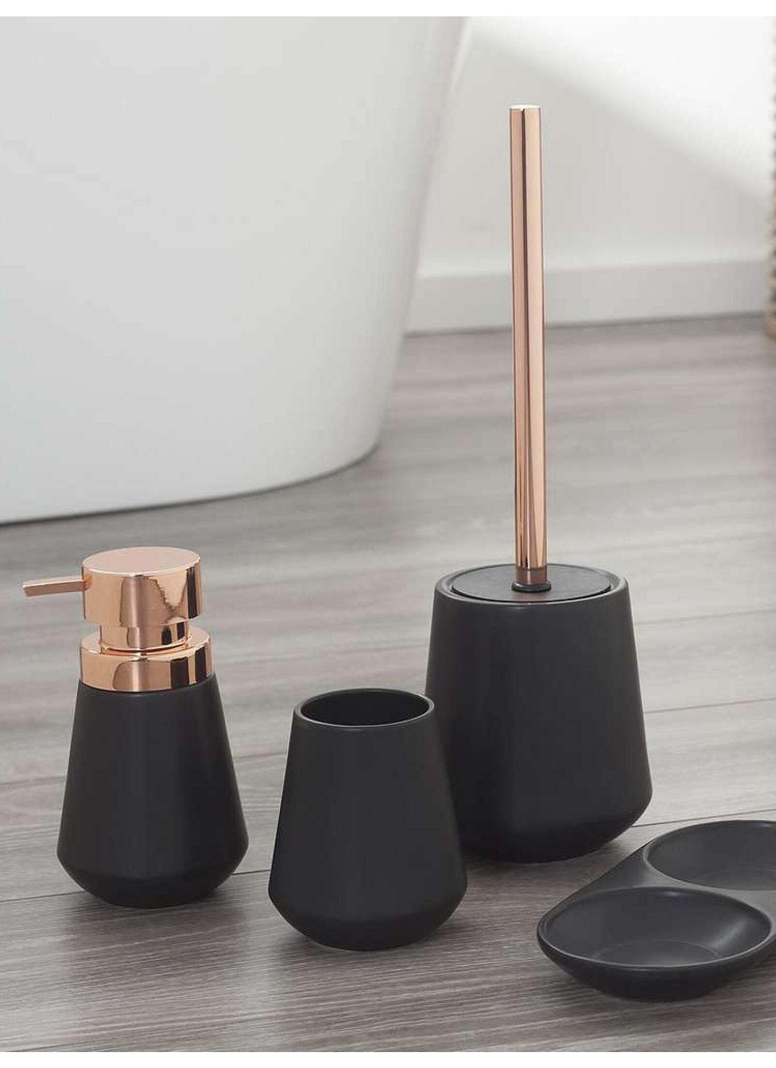 SOAP DISPENSER CONICAL BLACK