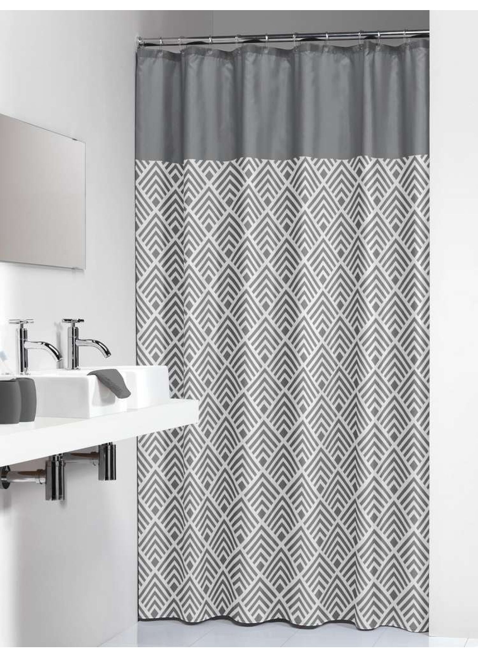 SHOWER CURTAIN ANGOLI GREY