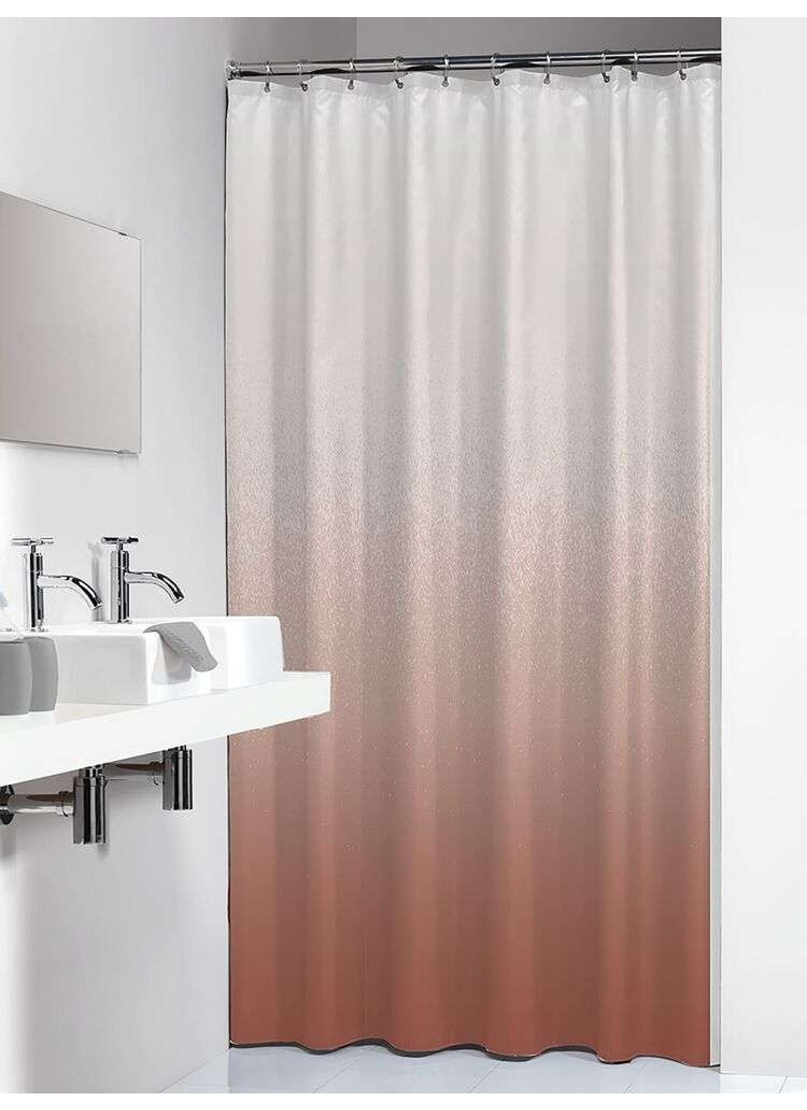 SHOWER CURTAIN BLEND DARK PINK