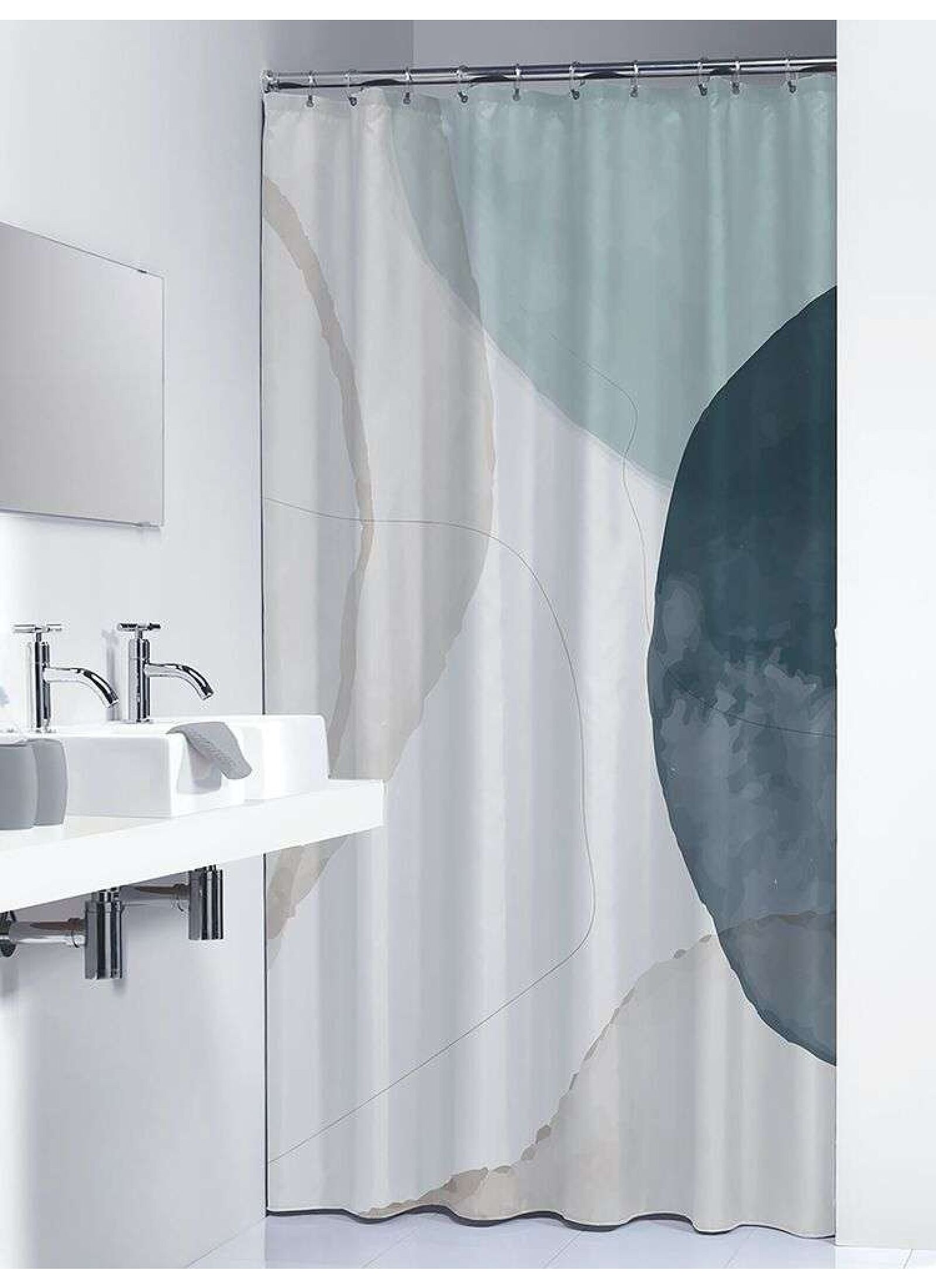 SHOWER CURTAIN EARTH DARK GREEN