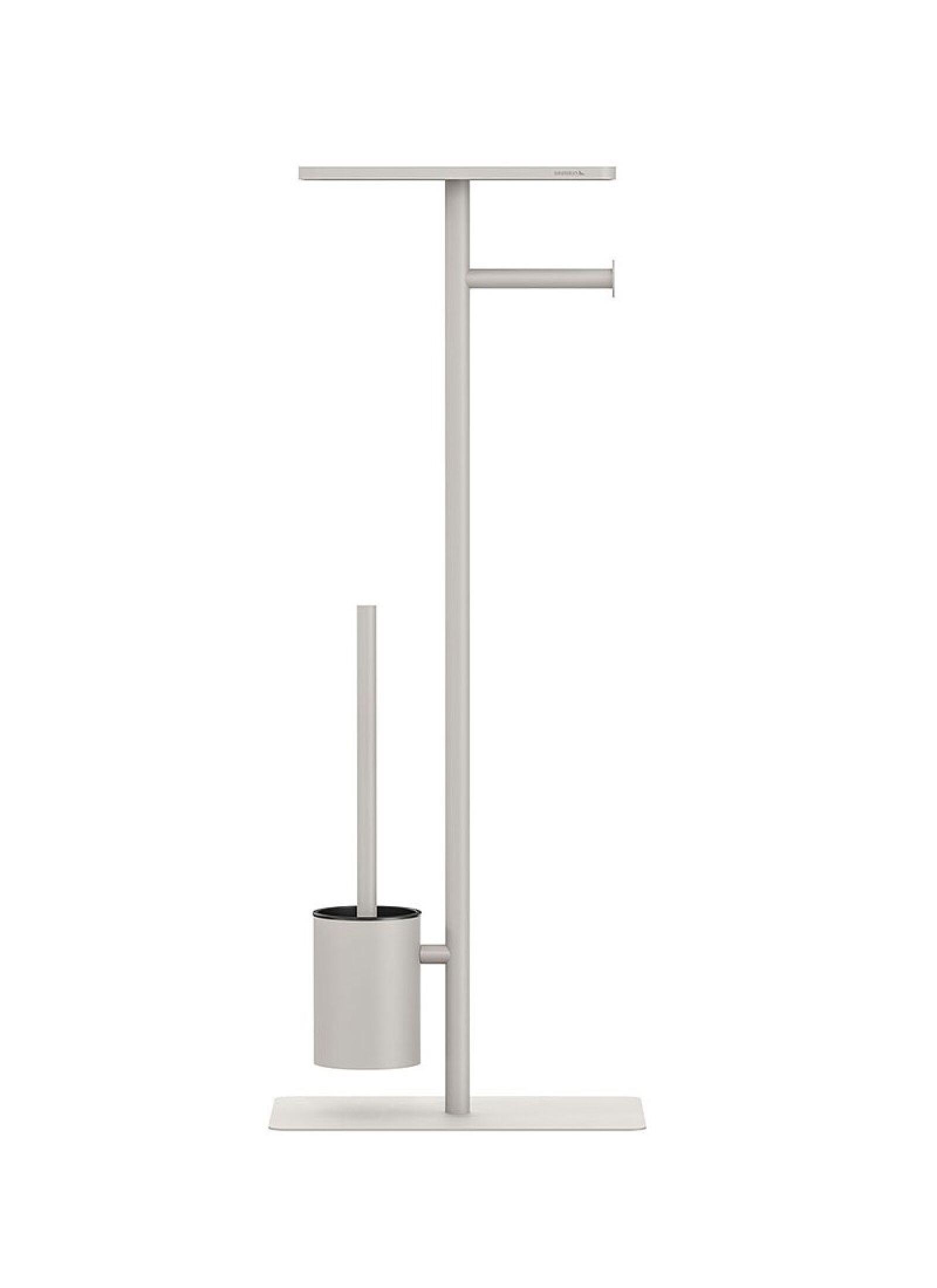 TOILET PAPER STAND &AMP; PEGAL WITH SHELF BRIX GREIZE