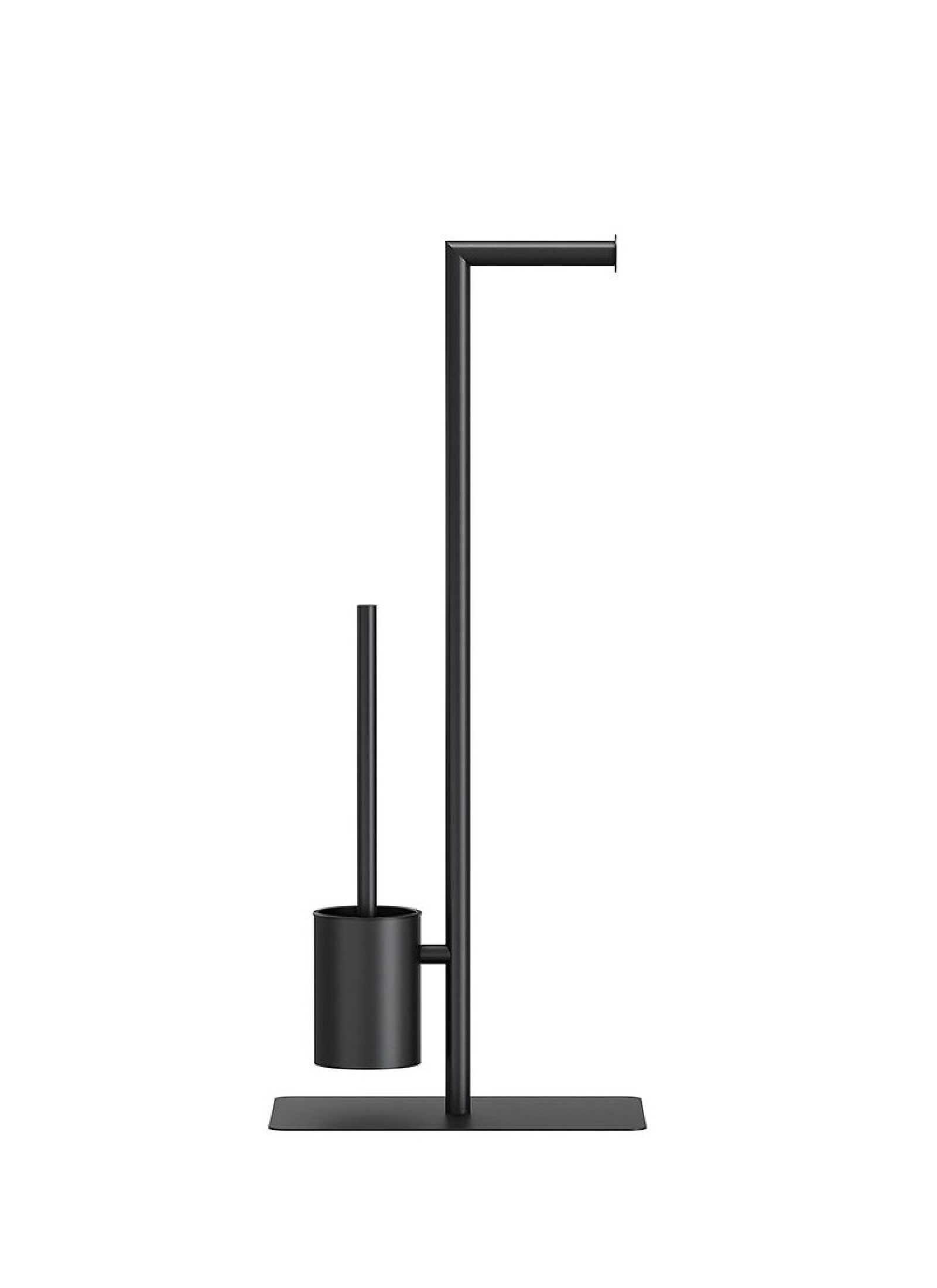 TOILET PAPER STAND &AMP; PEGAL BRIX BLACK