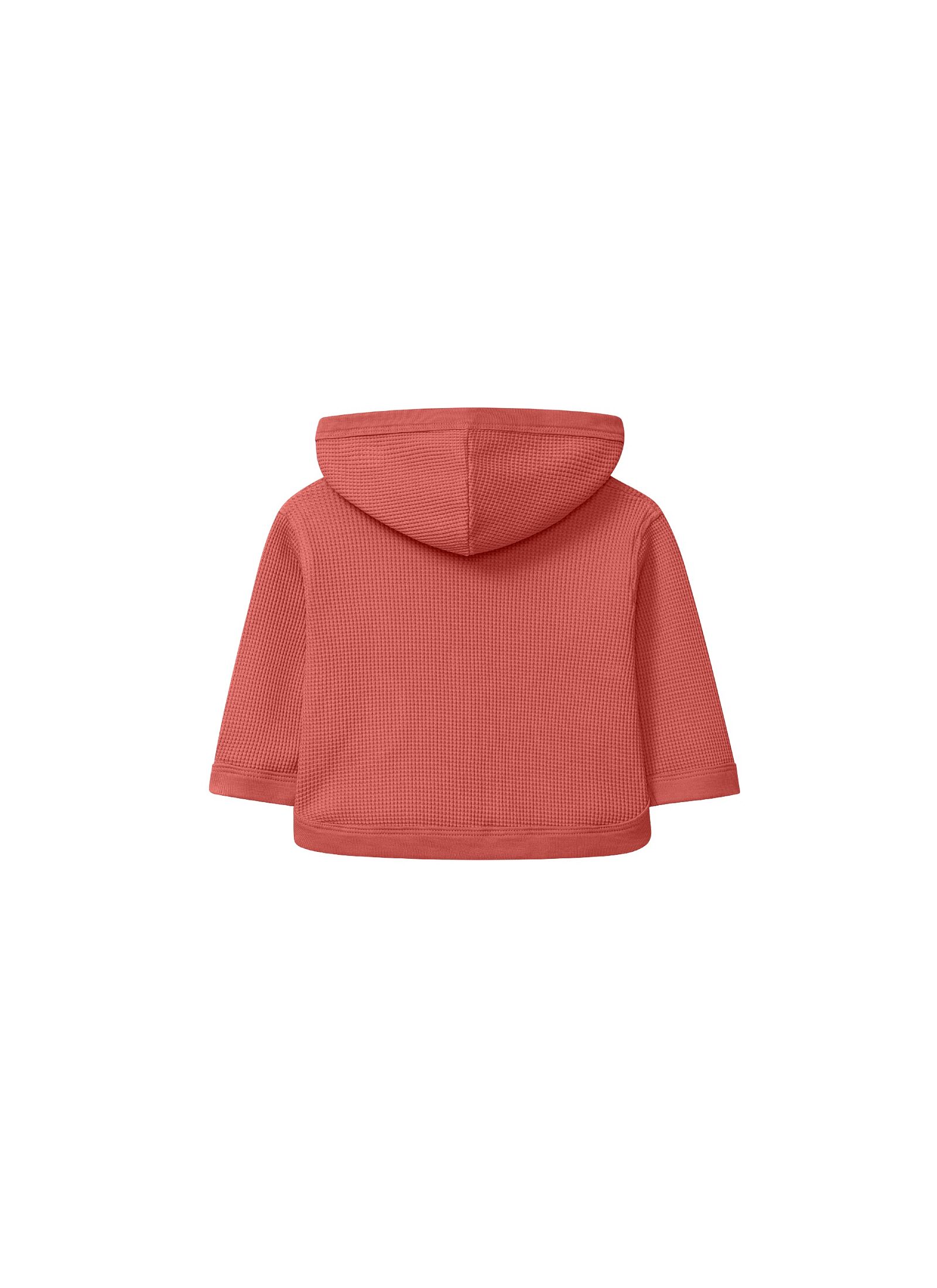ORGANIC COTTON HOODED JACKET CORAL