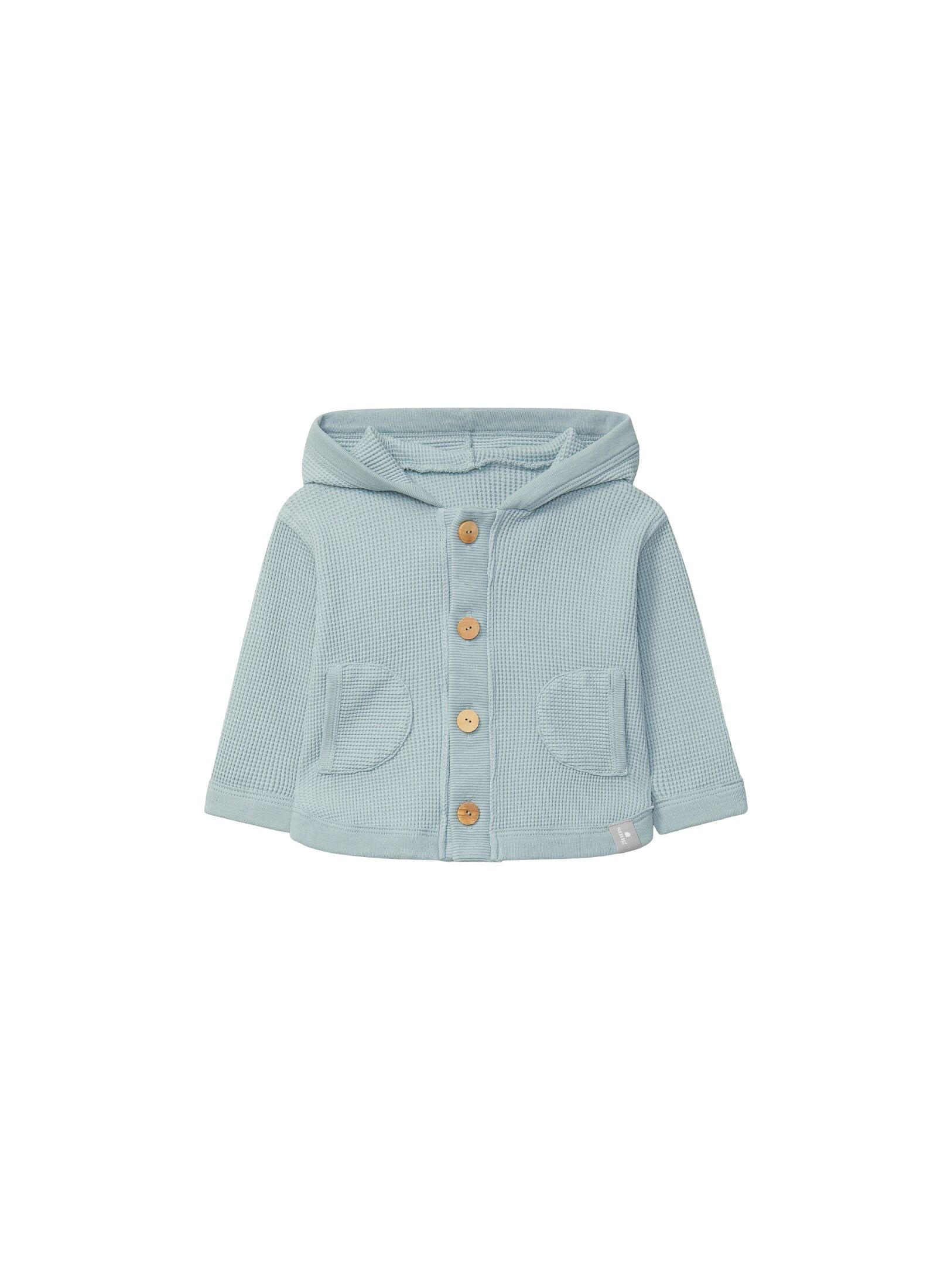 ORGANIC COTTON HOODED JACKET MINT BLUE