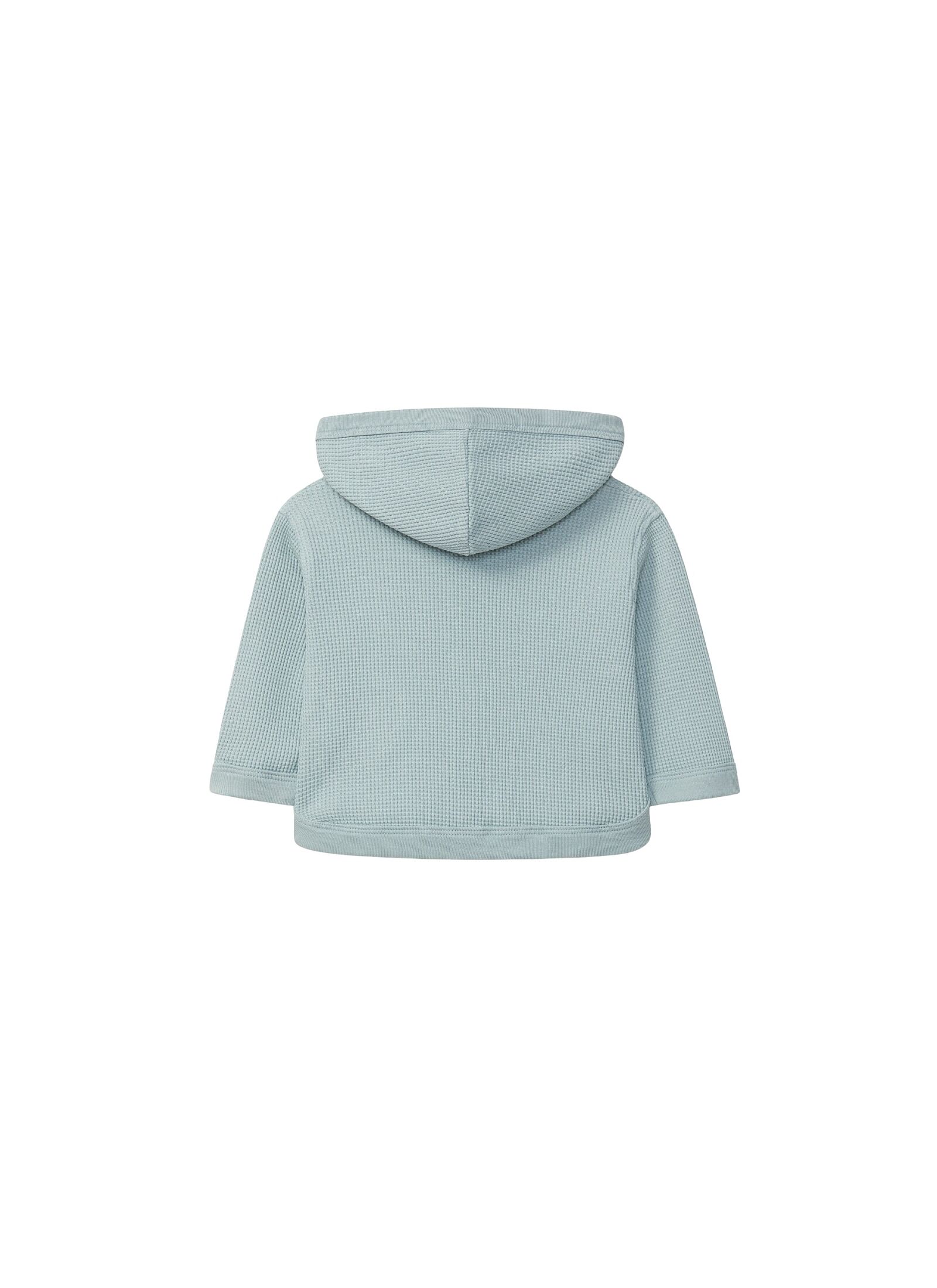 ORGANIC COTTON HOODED JACKET MINT BLUE