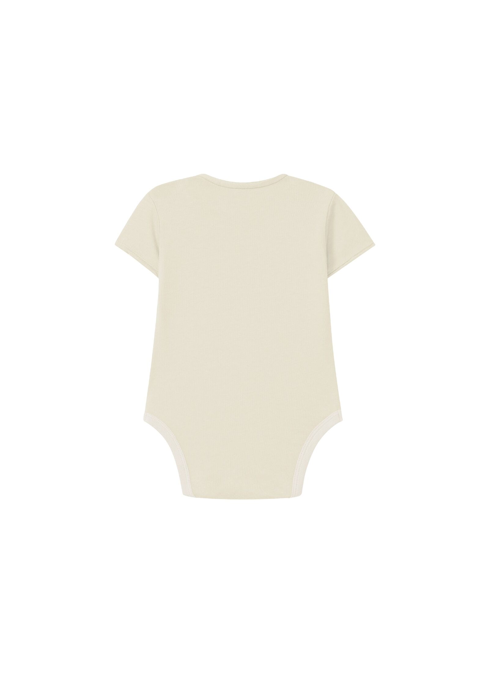 ORGANIC COTTON SHORT SLEEVE BODYSUIT NATURAL