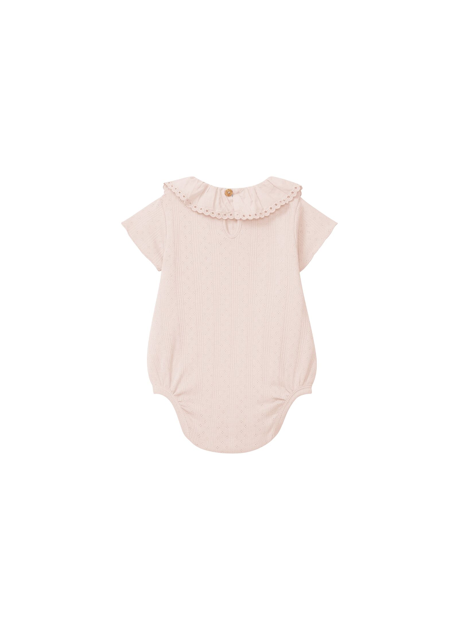 ORGANIC COTTON SHORT SLEEVE BODYSUIT PINK
