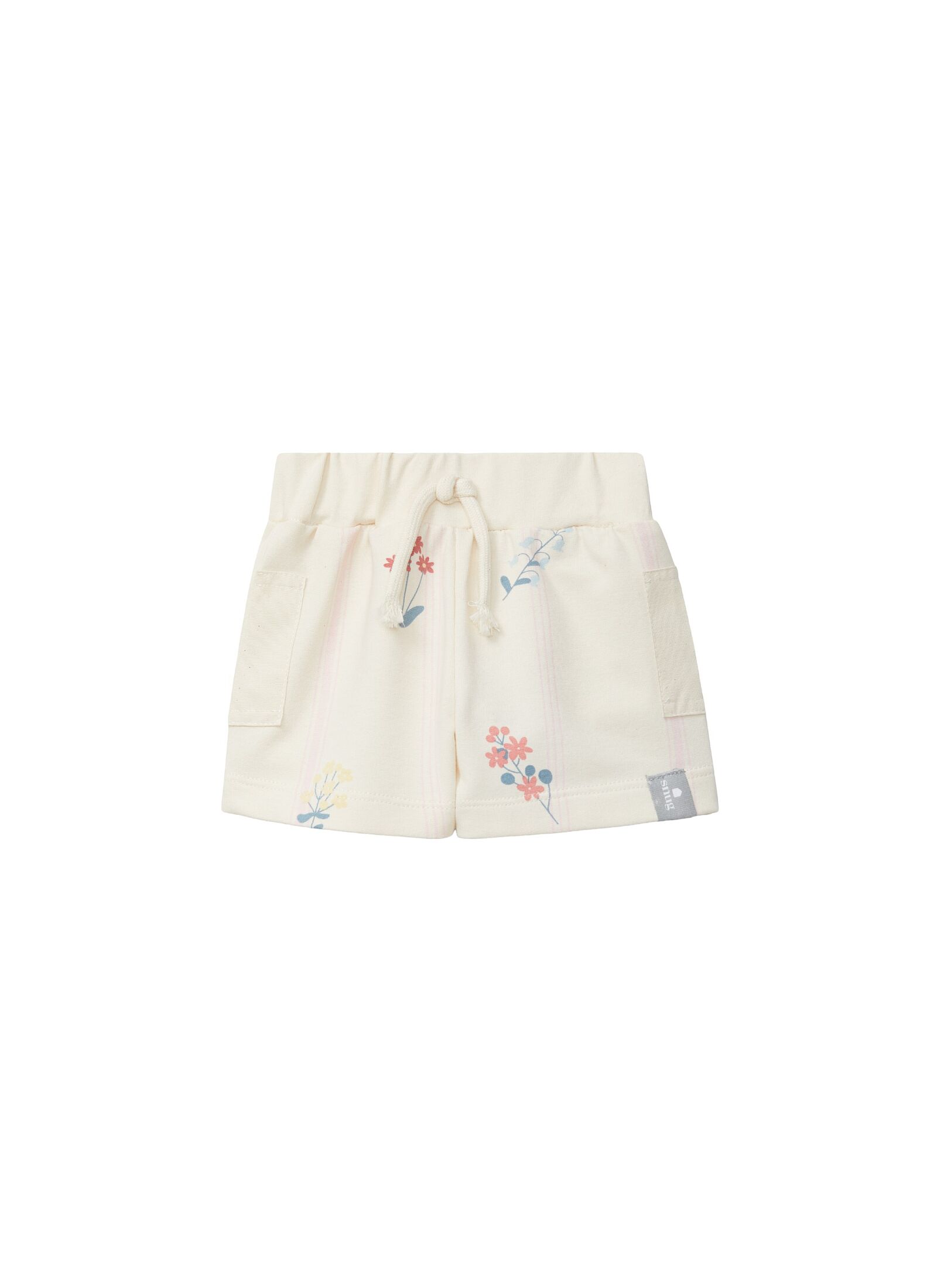 ORGANIC COTTON SHORTS PINK FLOWERS