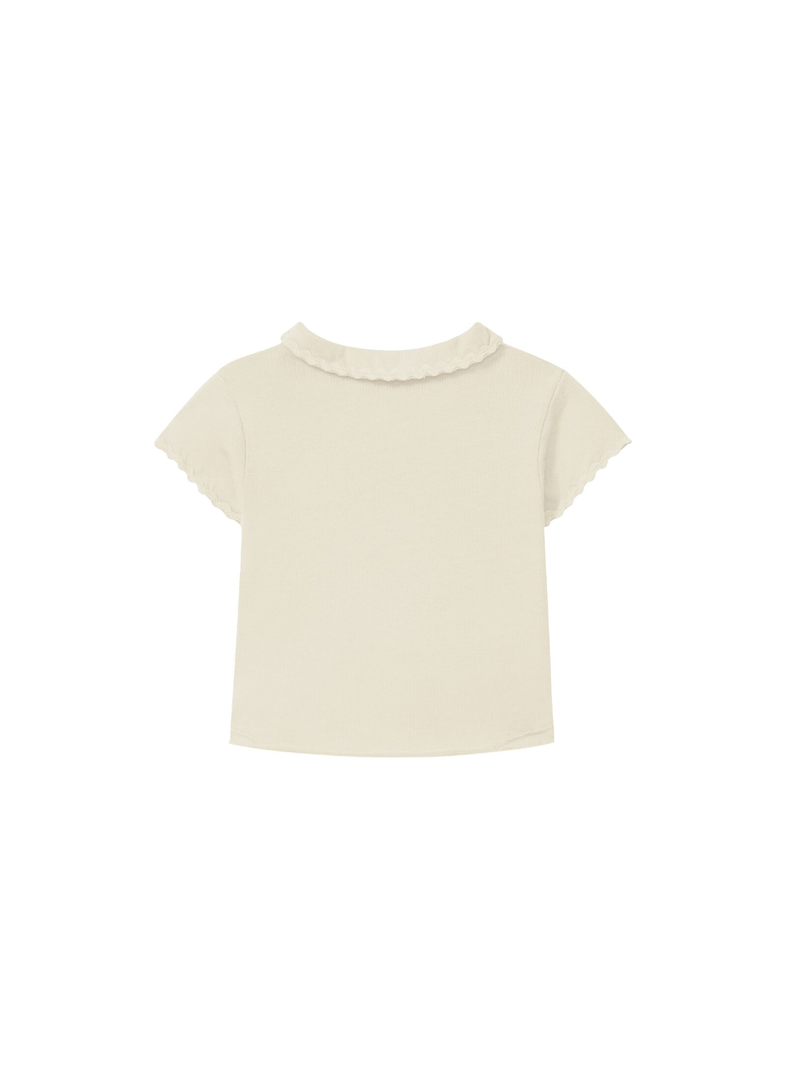 ORGANIC COTTON SHORTSLEEVE T-SHIRT WITH A COLLAR NATURAL
