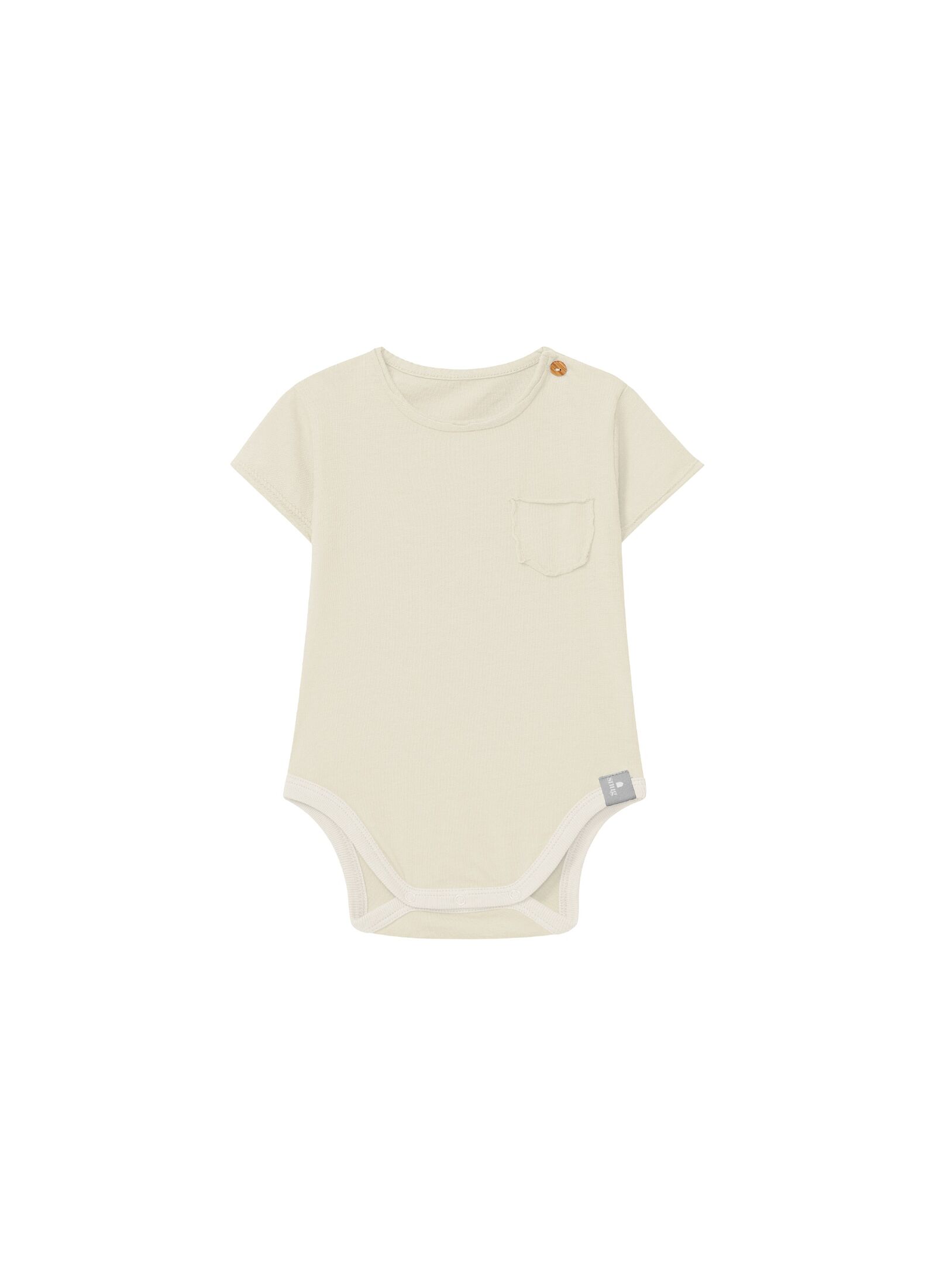 ORGANIC COTTON SHORT SLEEVE BODYSUIT NATURAL