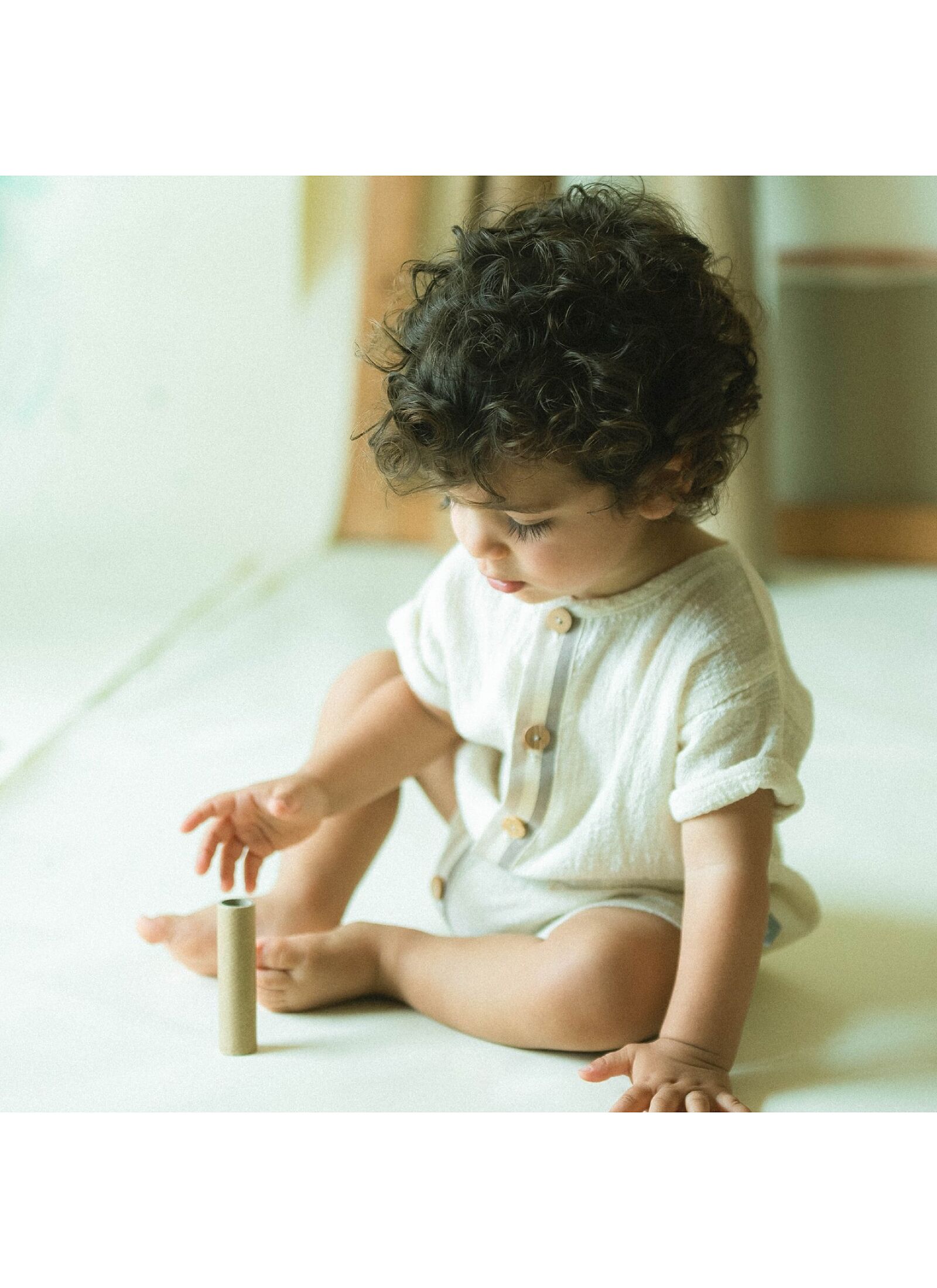 ORGANIC COTTON OVERALLS NATURAL