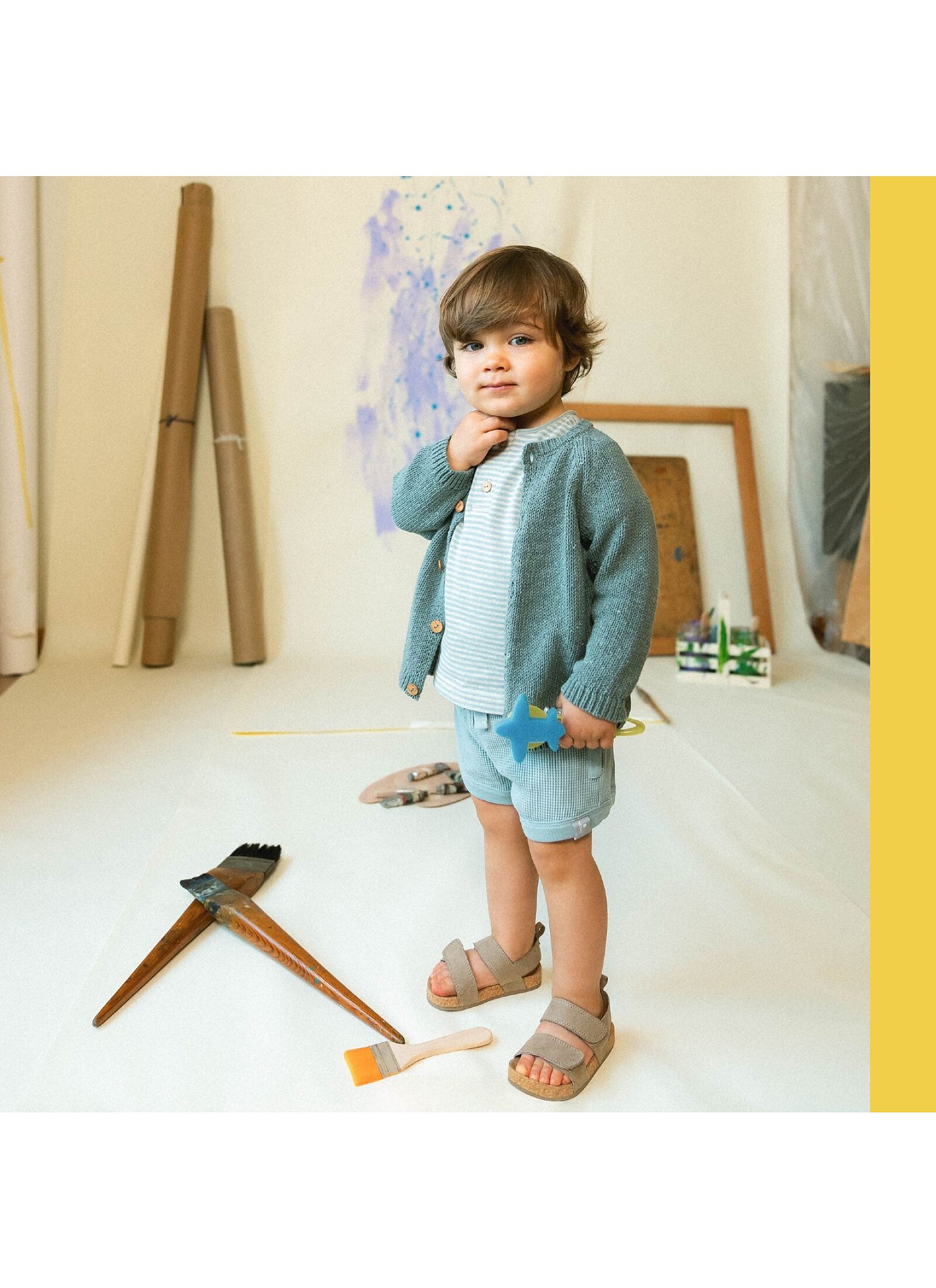 ORGANIC COTTON SHORTS MINT BLUE