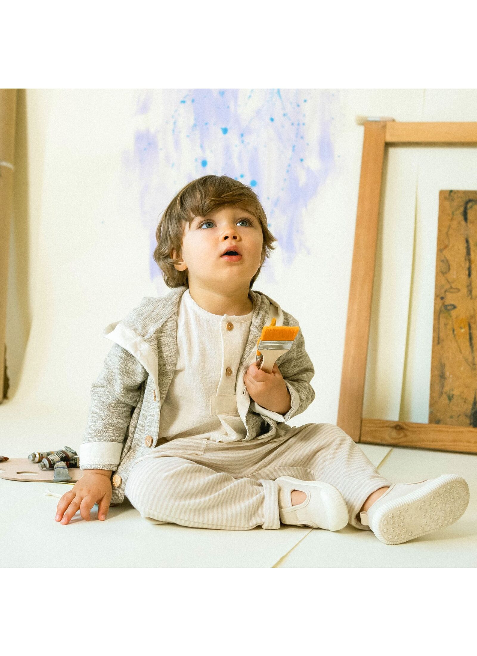 COTTON SHORTSLEEVE T-SHIRT FLORAL MINT BLUE