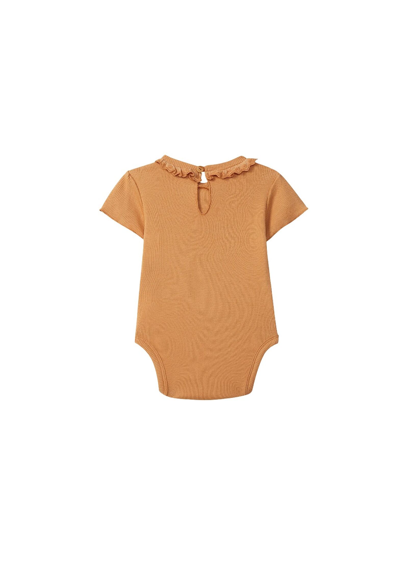 COTTON SHORTSLEEVE BODY BODYSUIT OCHER