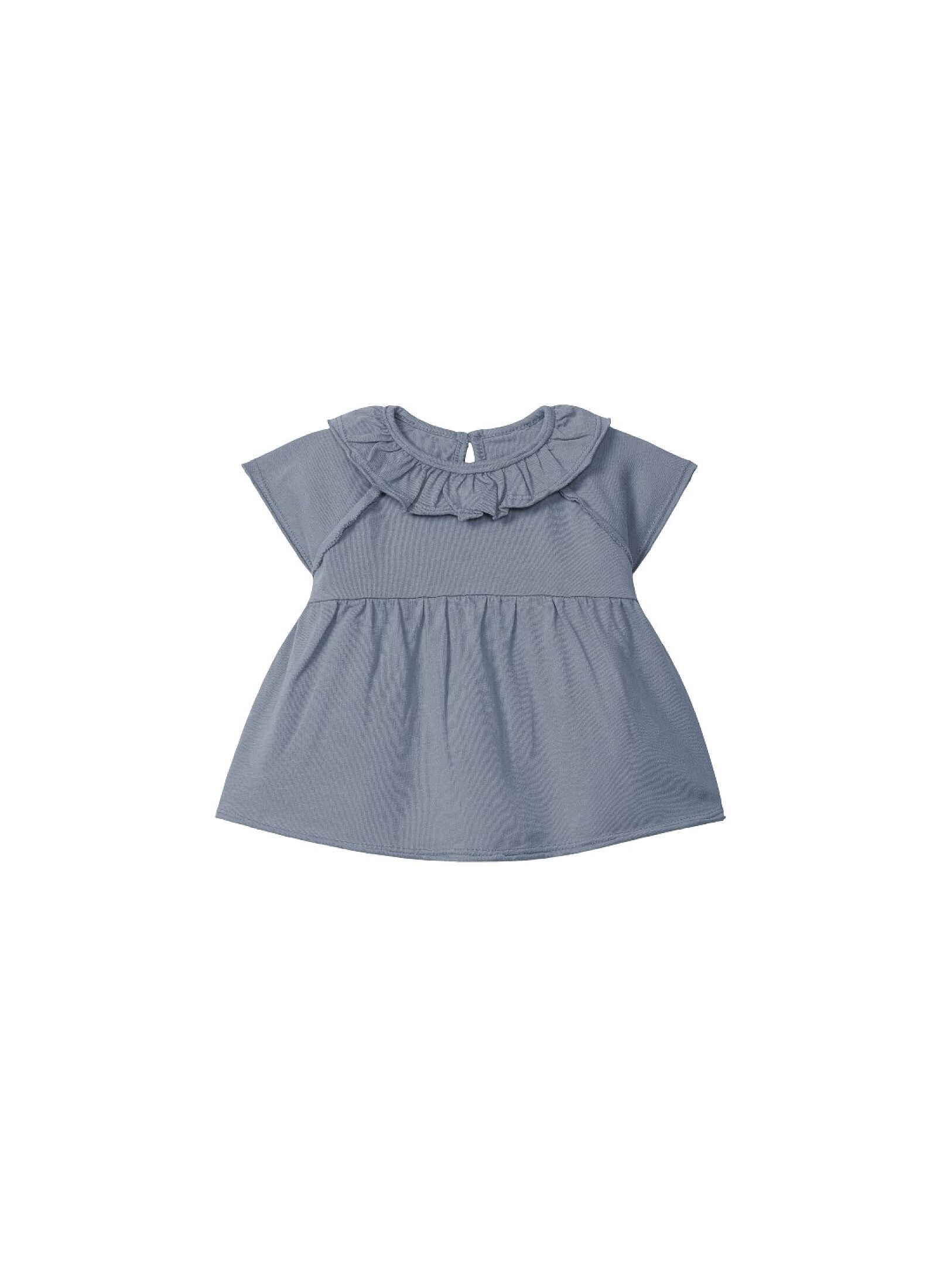 T-SHIRT WITH RUFFLE INDIGO