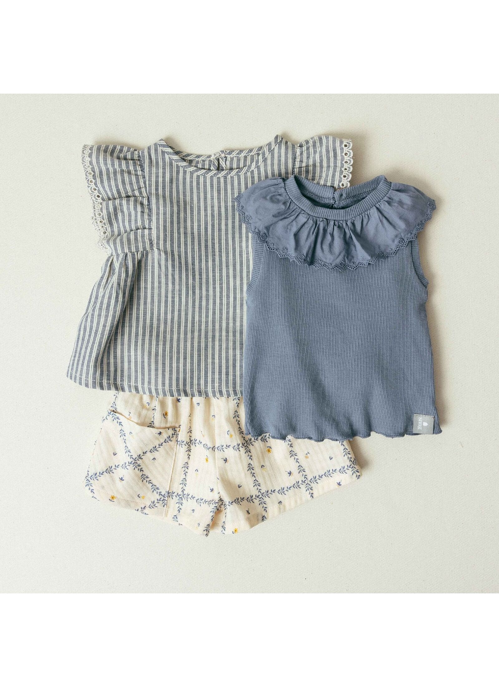 COTTON SHORTS INDIGO