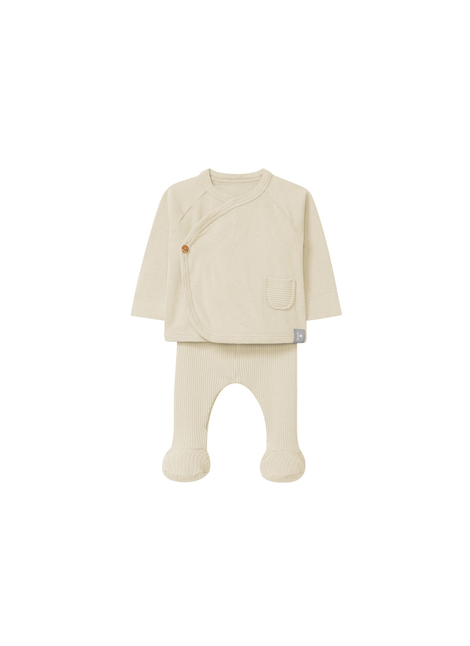 ORGANIC COTTON SWEATER AND PANTS SET SAND