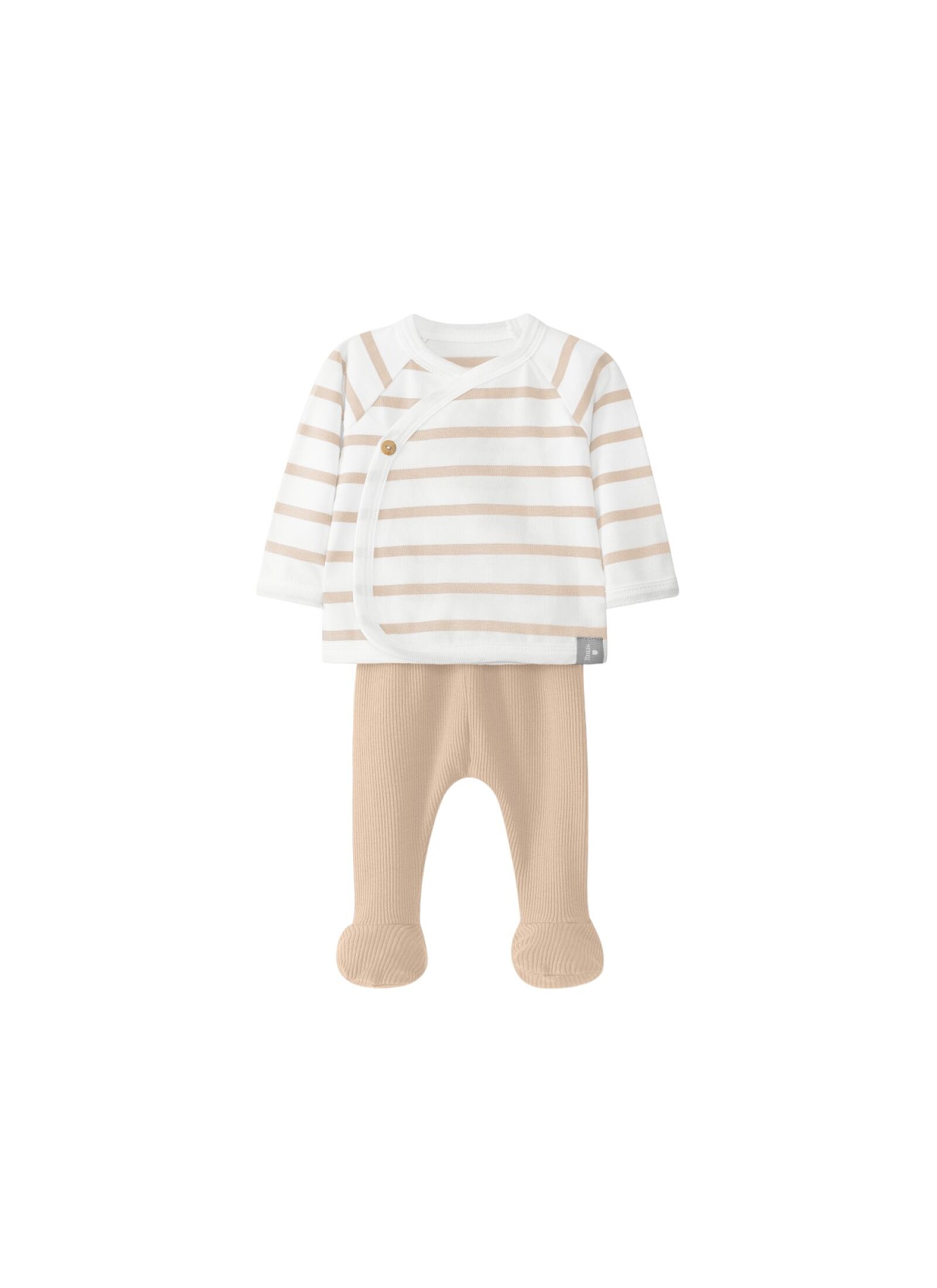 SWEATER AND PANTS STRIPES POWDER PINK