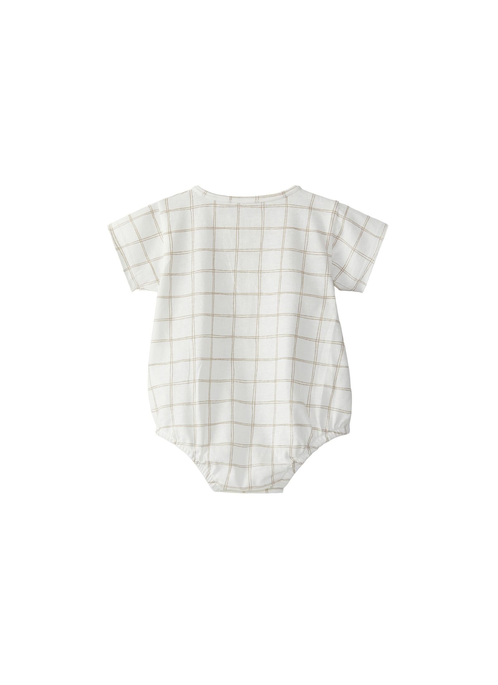 SHORTSLEEVE BODY SHORTIE SHORTIE CHECKERED TAUPE