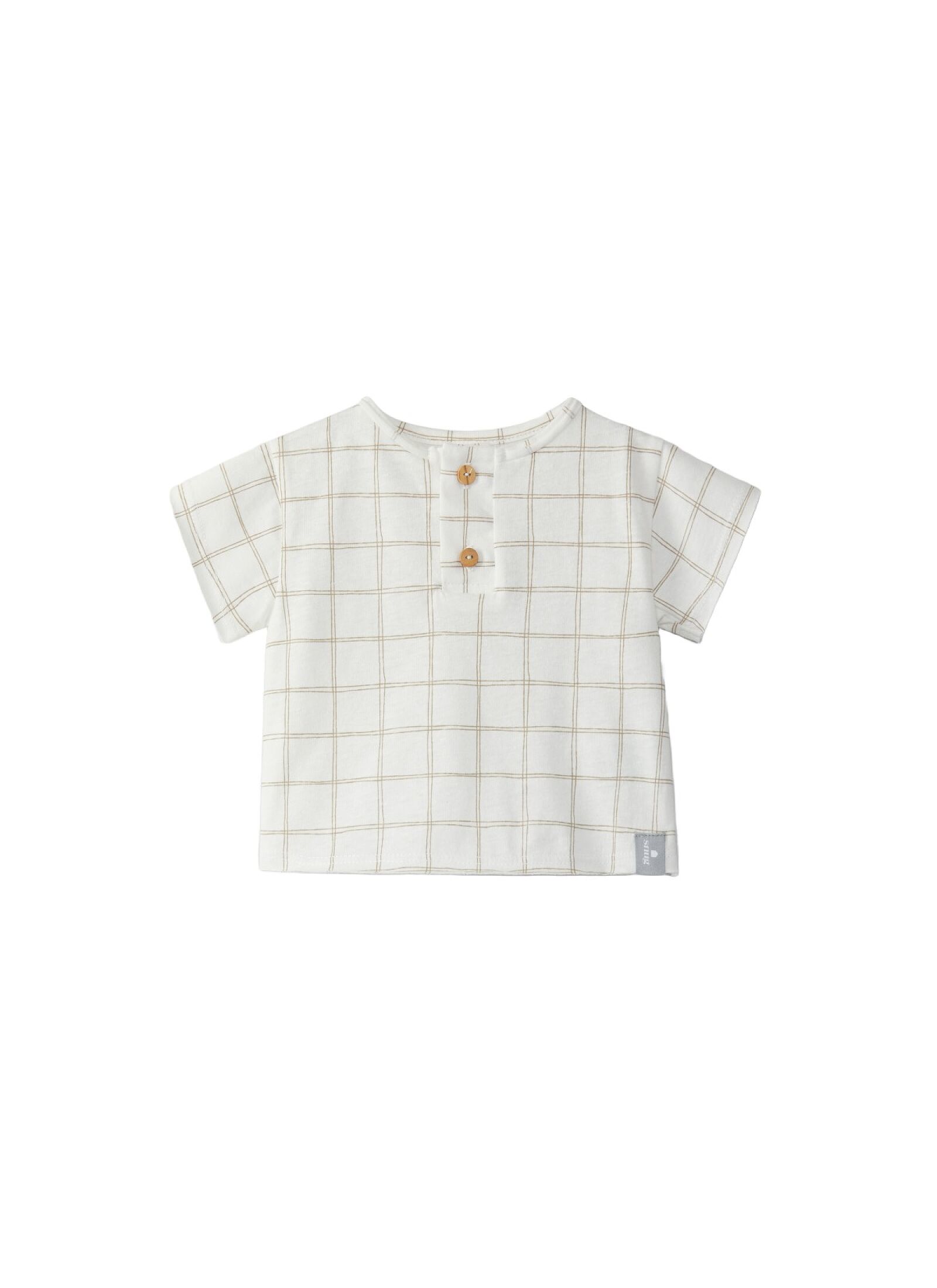 T- SHIRT CHECKERED TAUPE