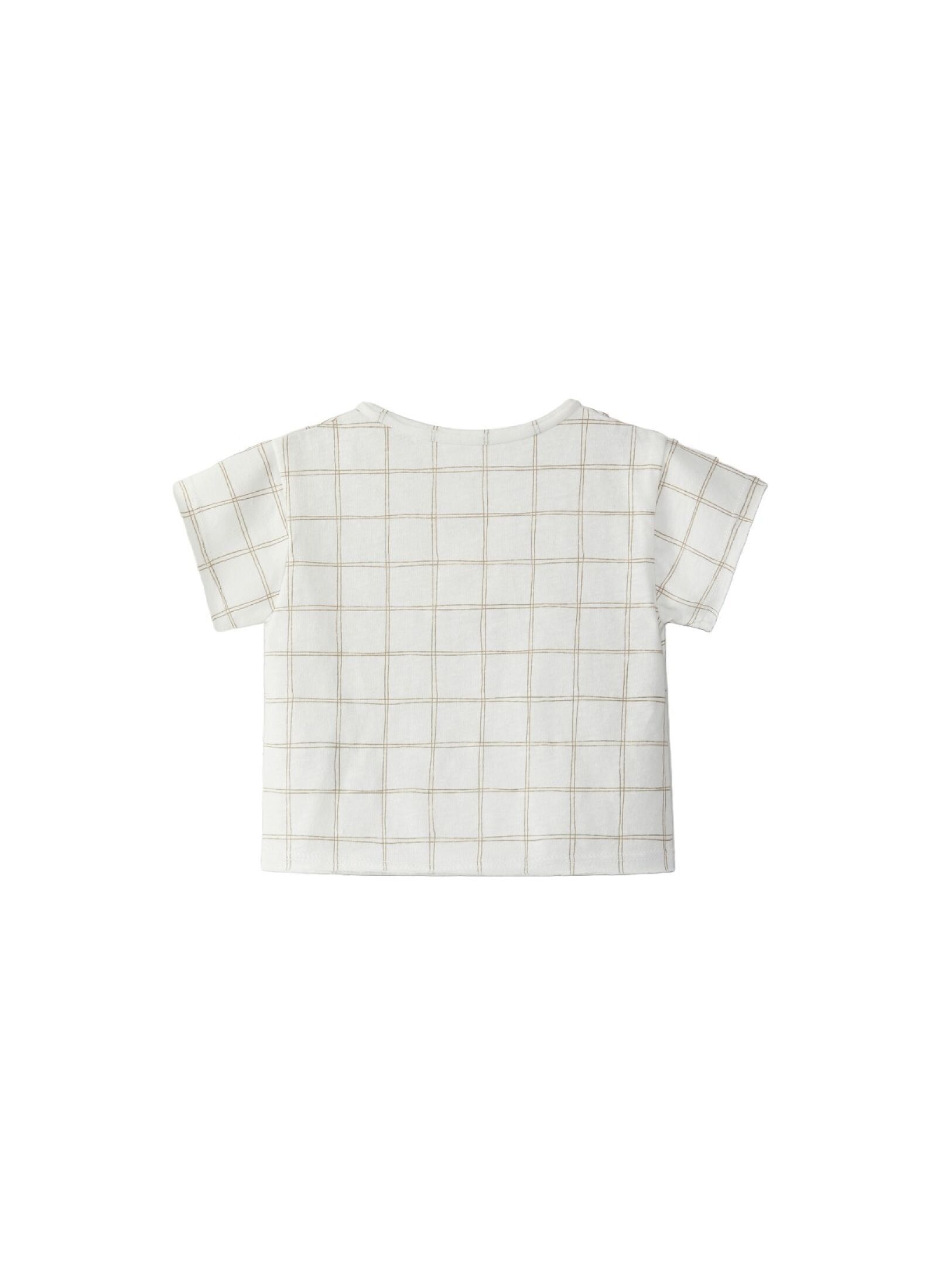 T- SHIRT CHECKERED TAUPE