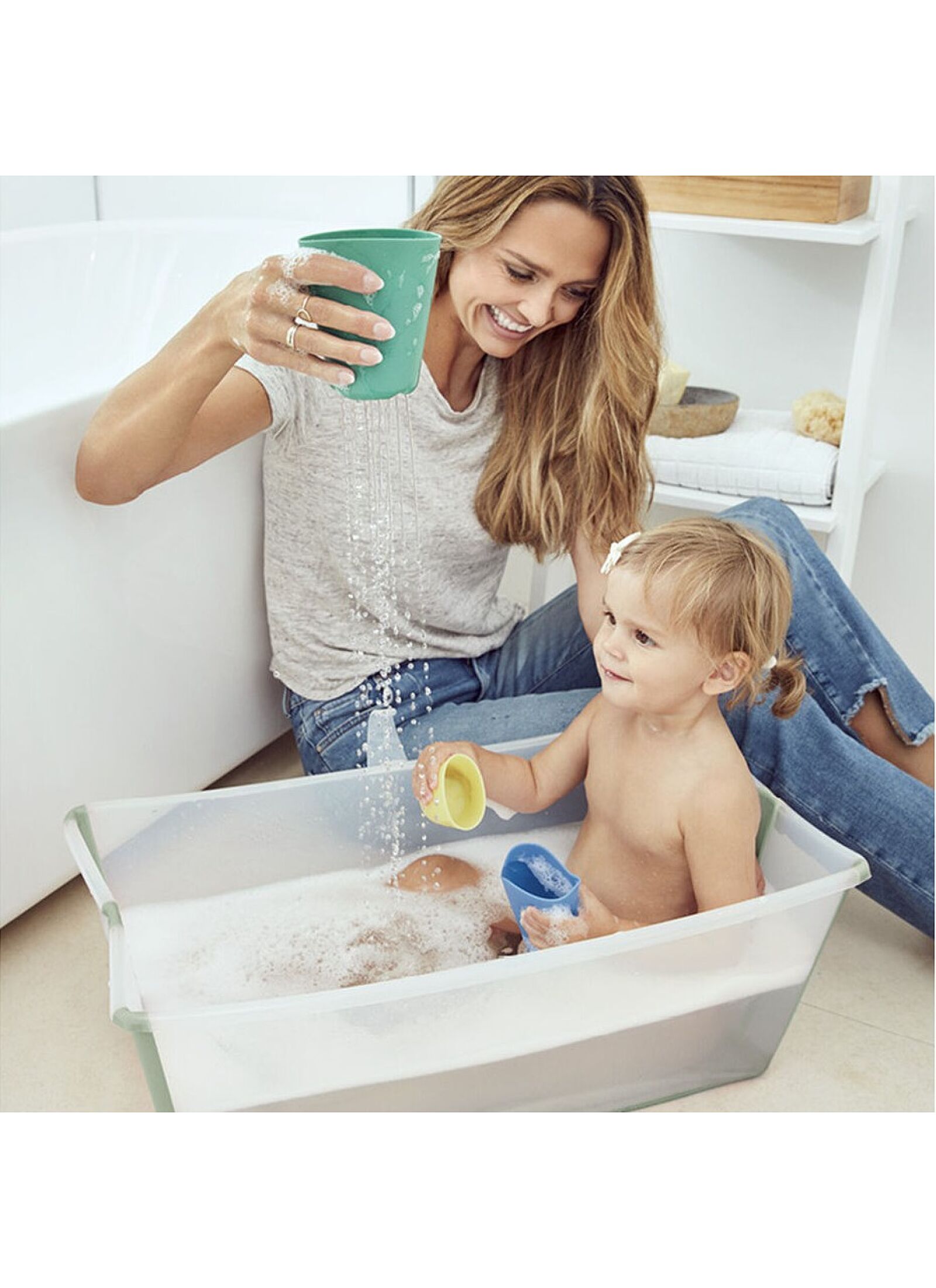 FLEXI BATH X-LARGE TRANSPARENT GREEN