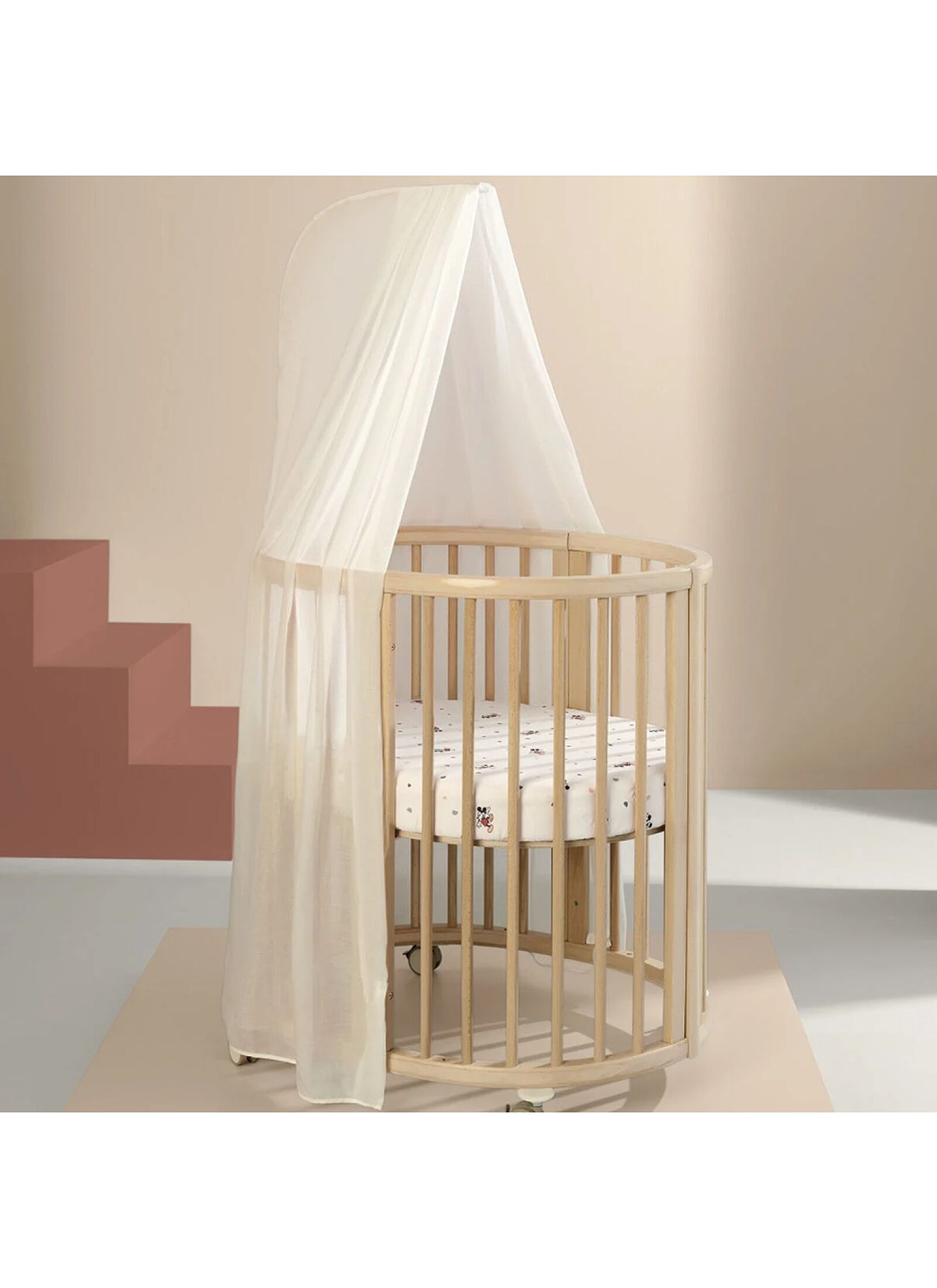 CRADDLE FITTED SHEET SLEEPI V3 MINI MICKEY CELEBRATION