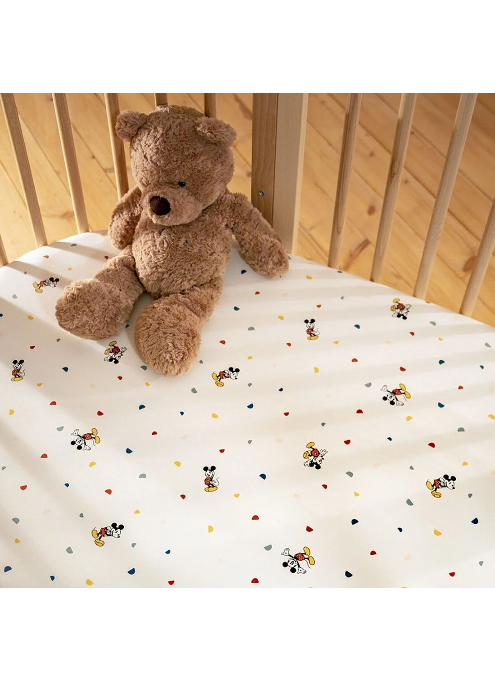CRADDLE FITTED SHEET SLEEPI V3 MINI MICKEY CELEBRATION
