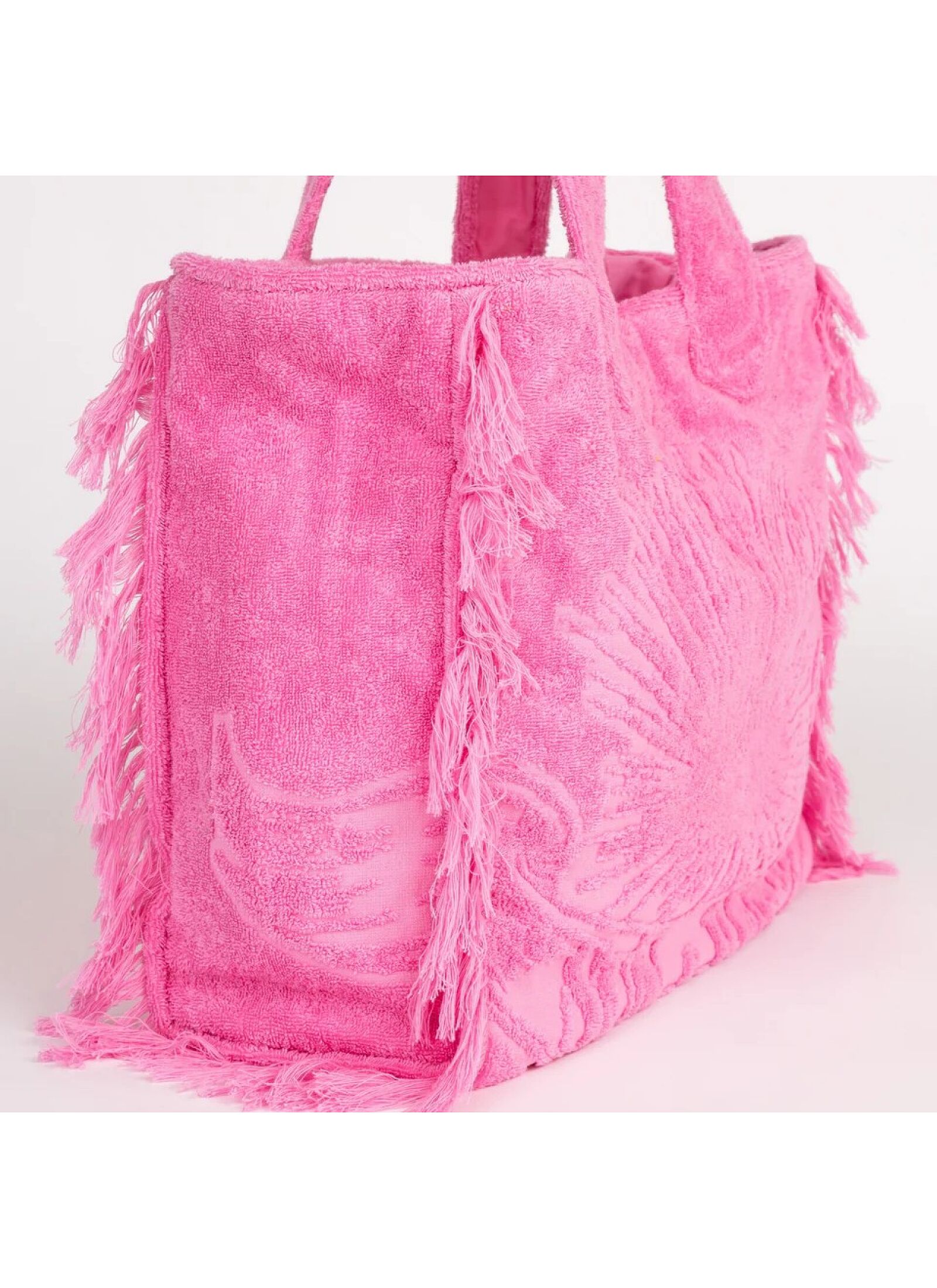 TERRY BEACH BAG BUBBLEGUM