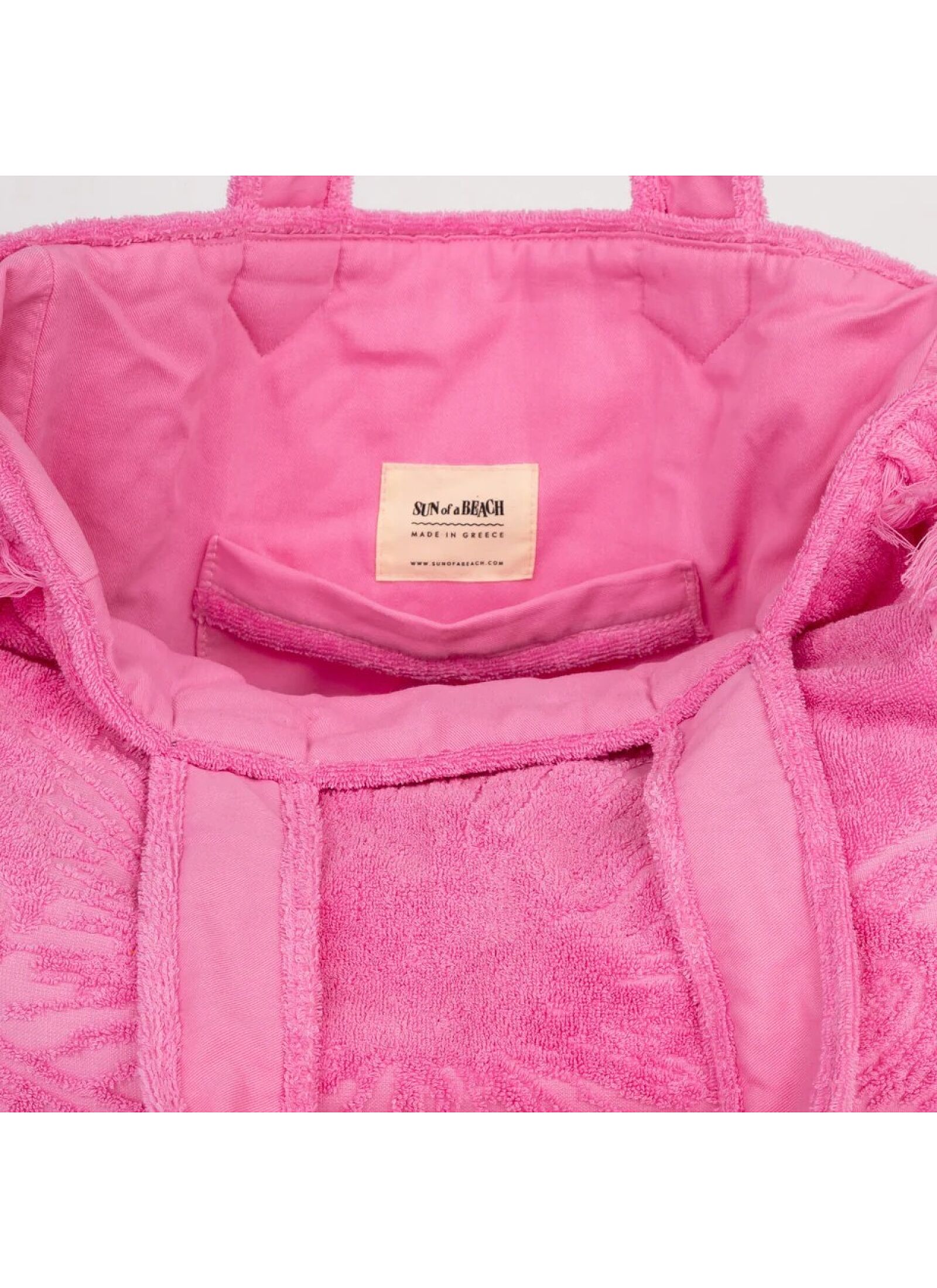 TERRY BEACH BAG BUBBLEGUM