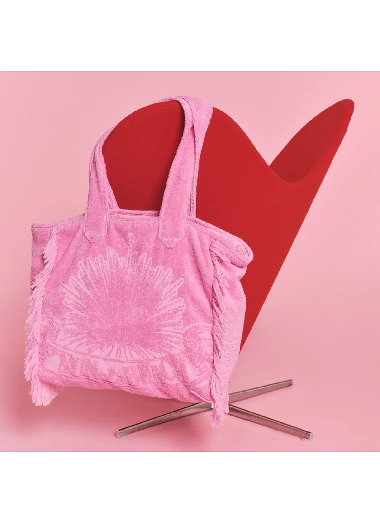 TERRY BEACH BAG BUBBLEGUM