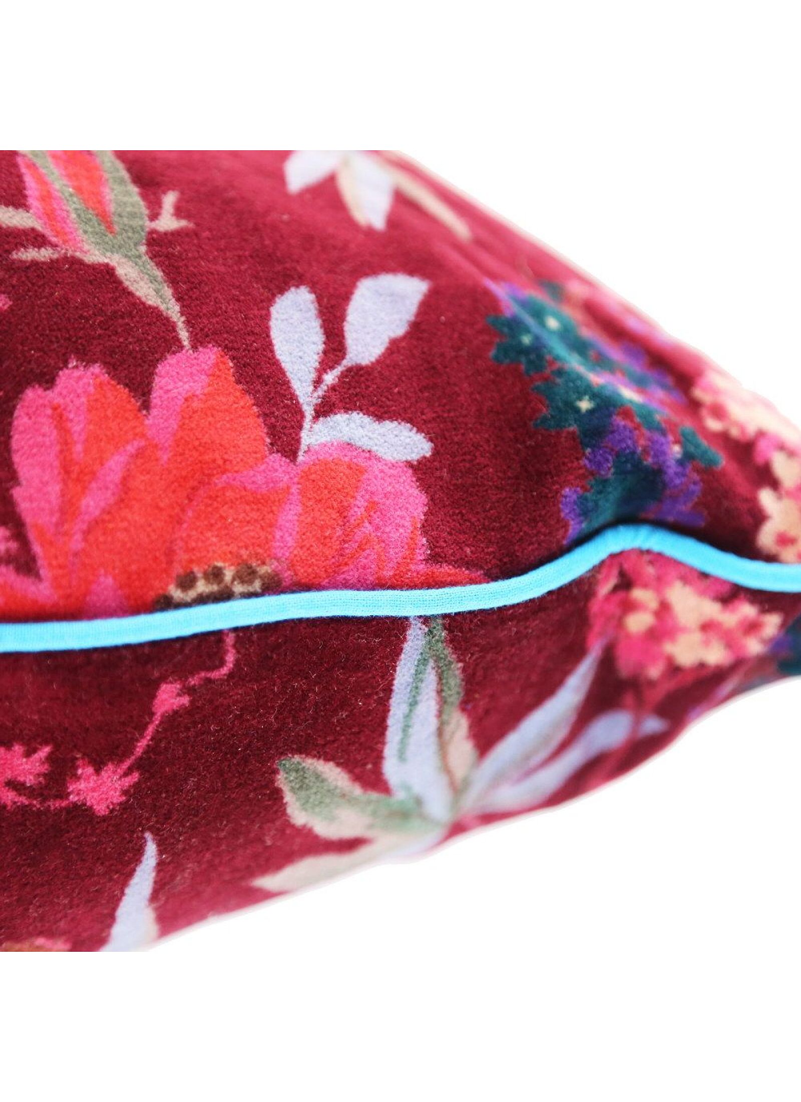 DECORATIVE CUSHION (35X50) PARADISE BIRDS BORDO