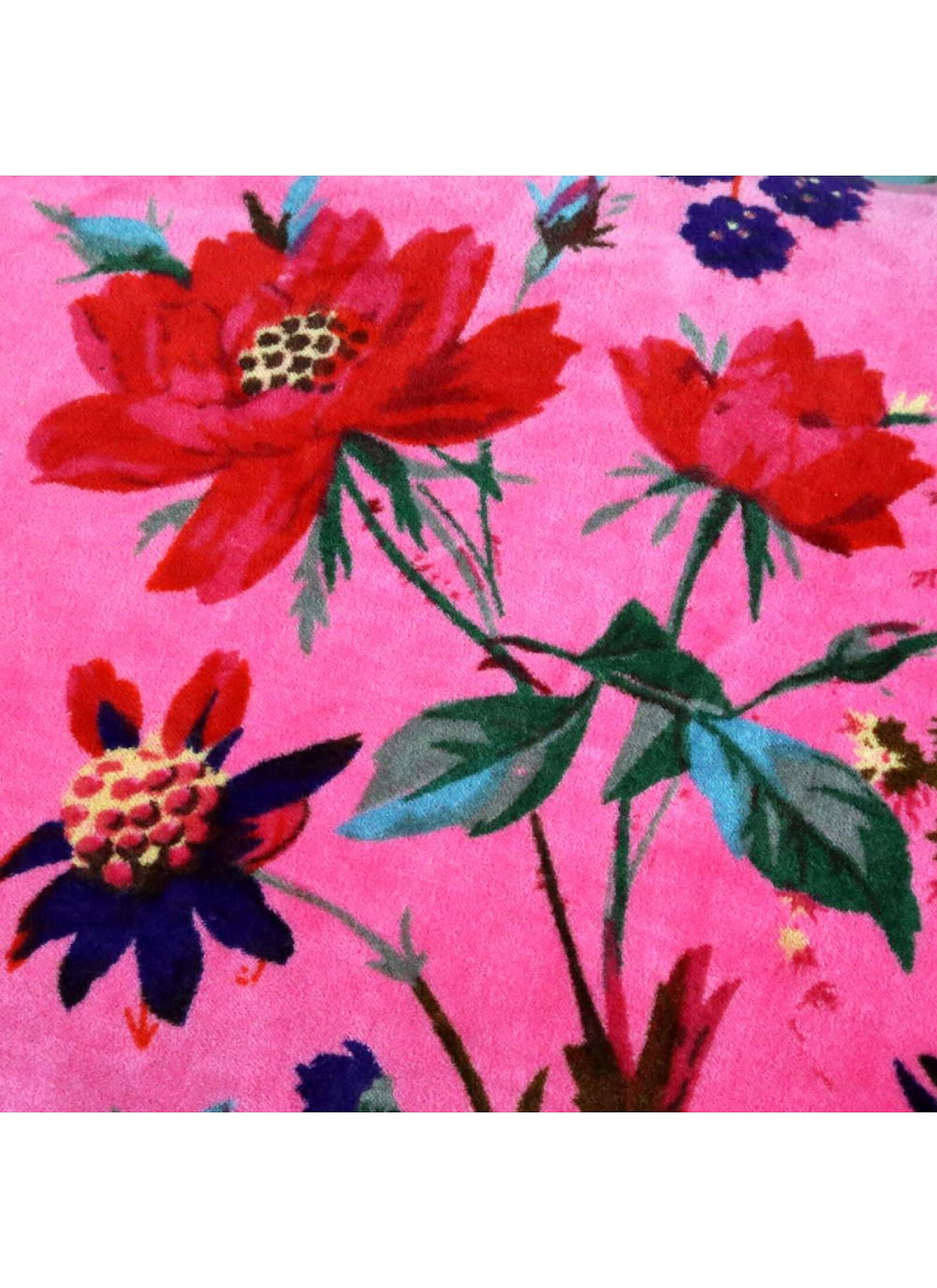 DECORATIVE CUSHION (35X50) PARADISE BIRDS FUCHSIA