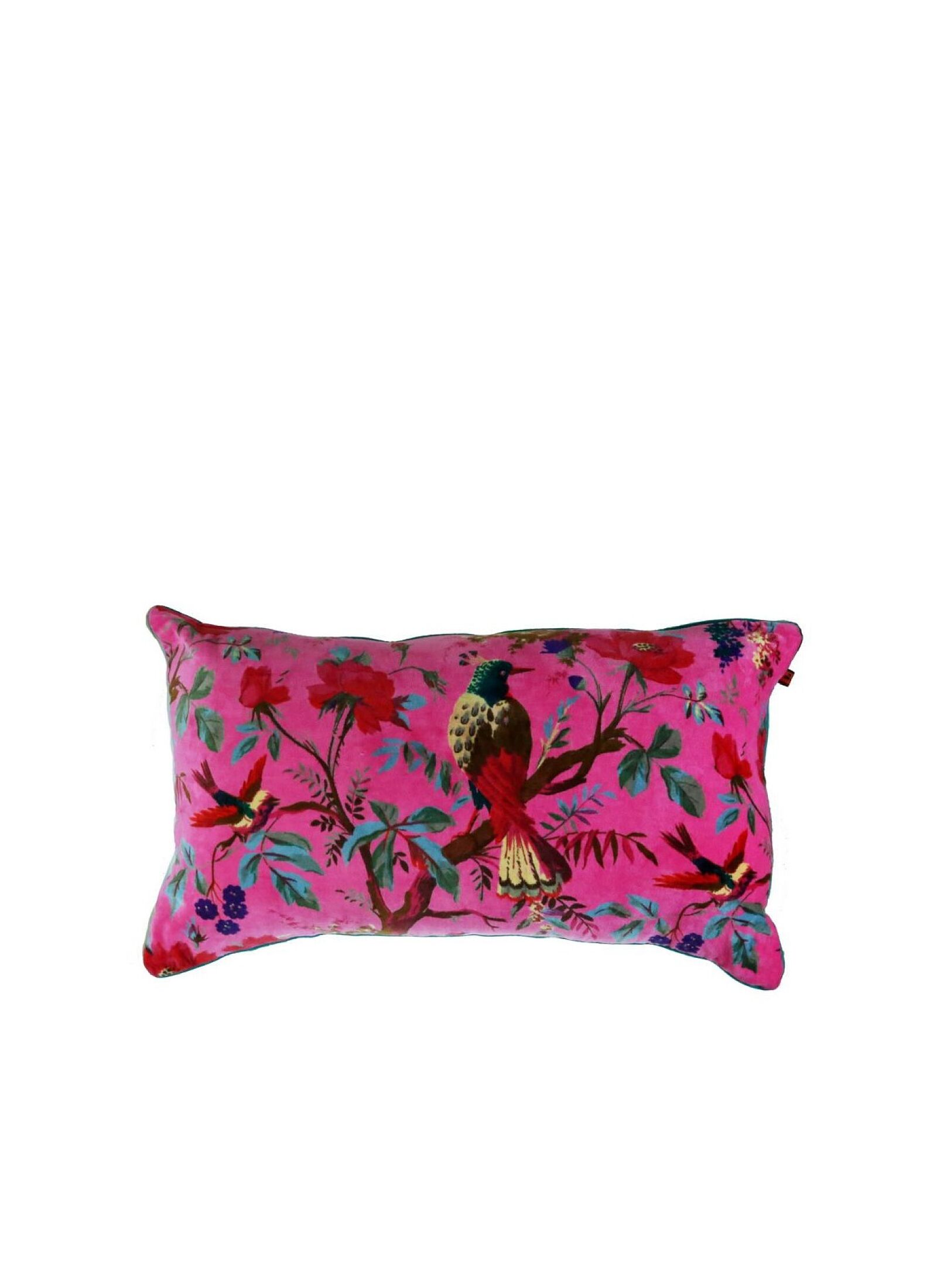 DECORATIVE CUSHION (35X60) PARADISE BIRDS FUCHSIA
