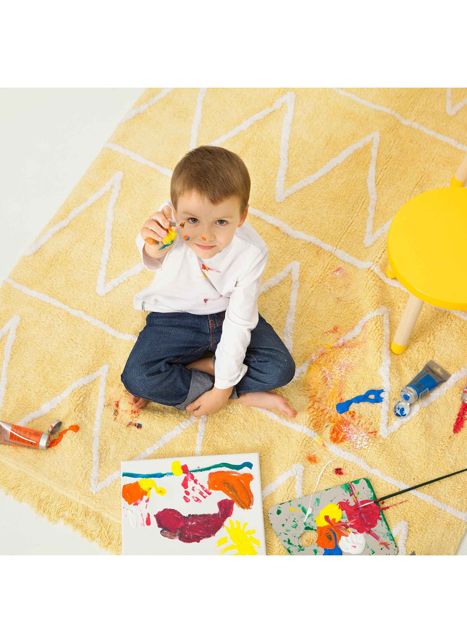 RUG HIPPY YELLOW (120X160)