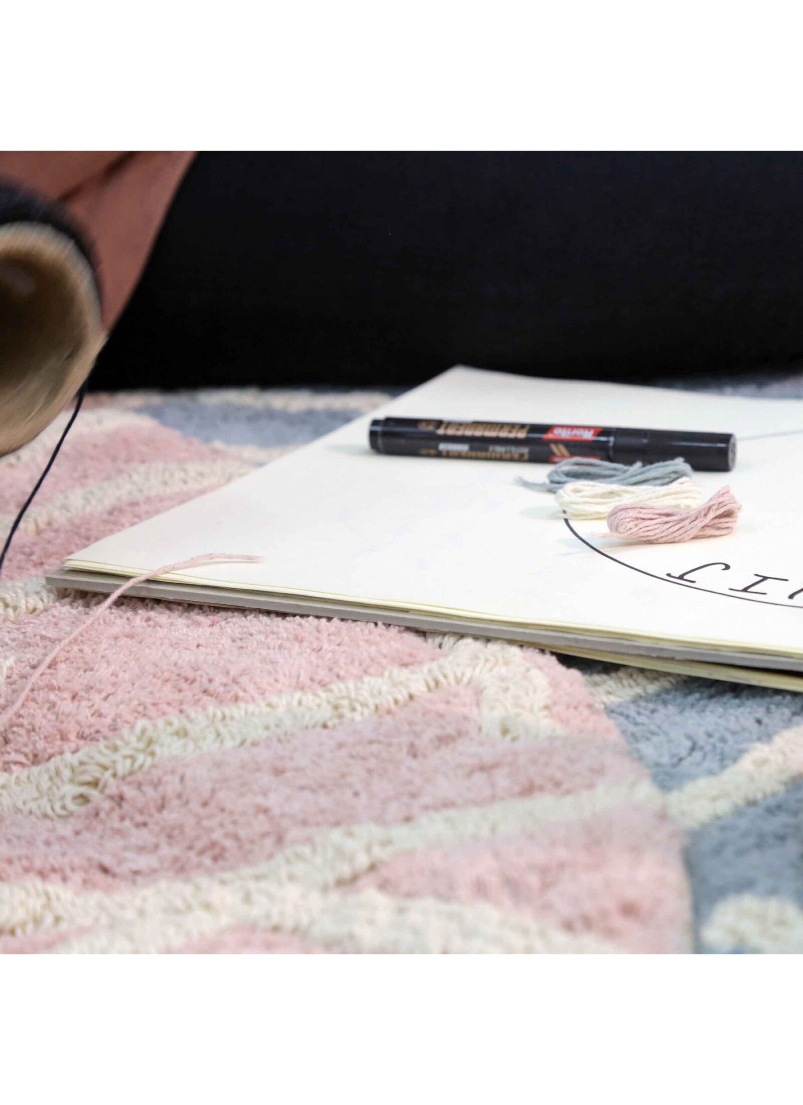 RUG ABC VINTAGE NUDE (150CM)