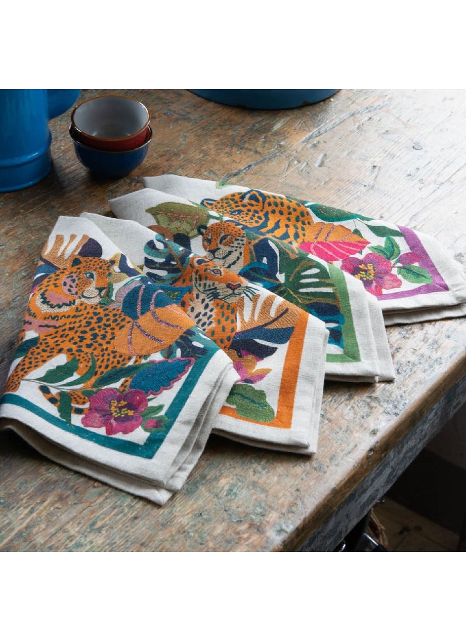 LINEN NAPKINS (4PCS) LEOLEAF