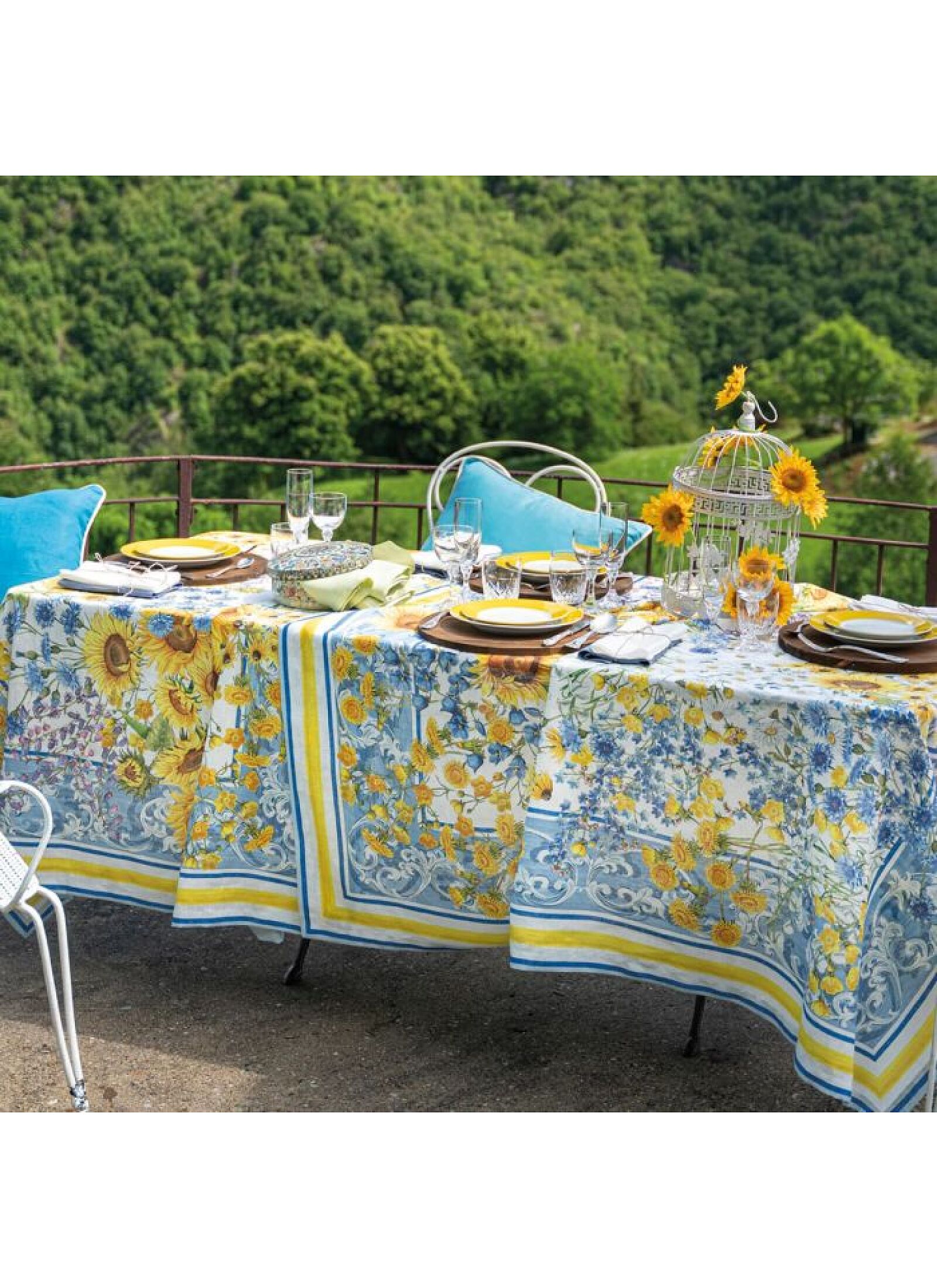 LINEN TABLECLOTH SUNGARDEN (170X170)