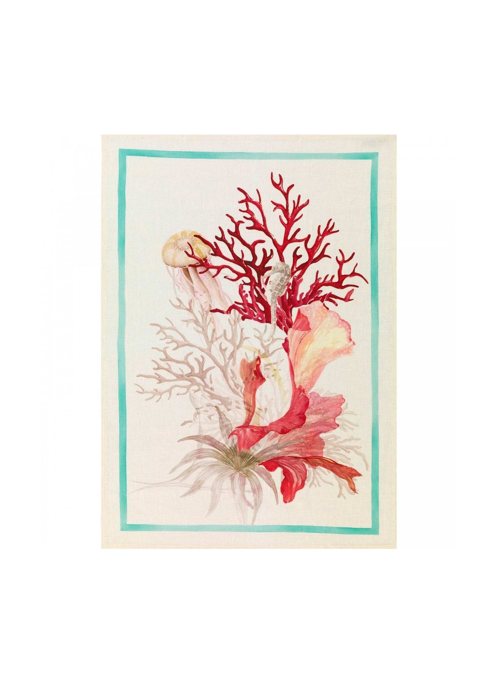 LINEN KITCHEN TOWEL AQUARIUS BLUE