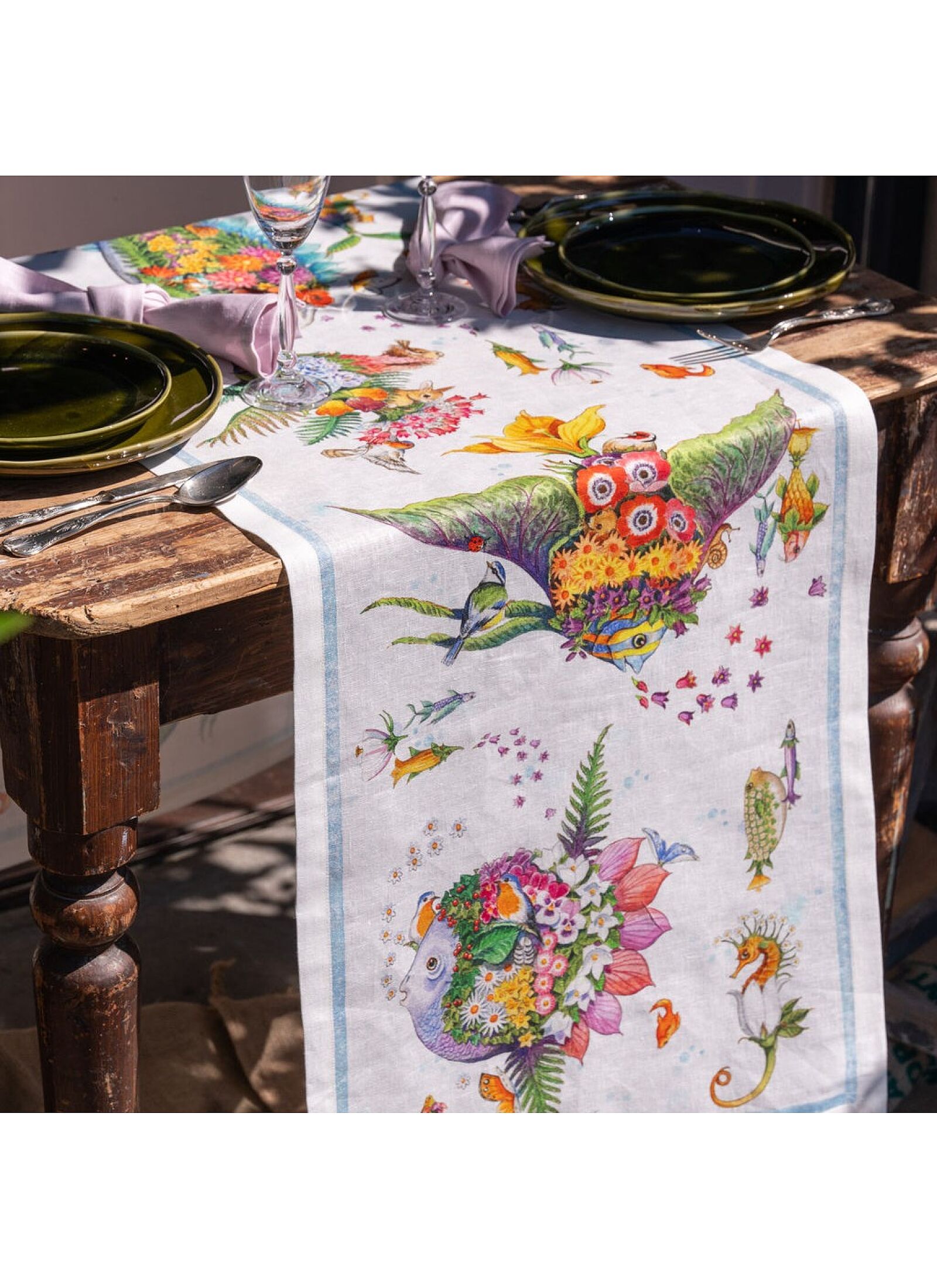 RUNNER LINEN PESCIFLORA