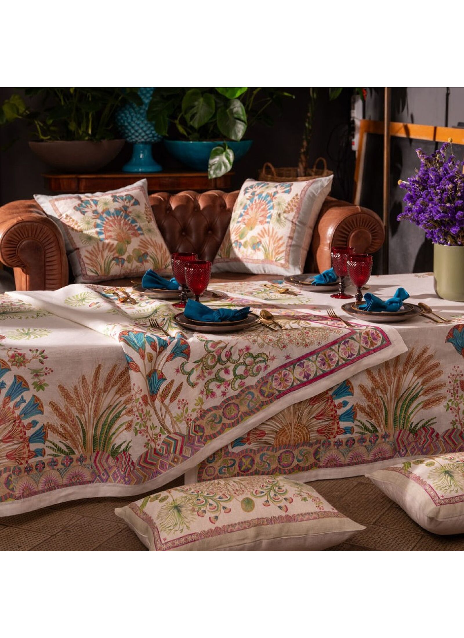 LINEN TABLECLOTH PAPYRO (170X170)