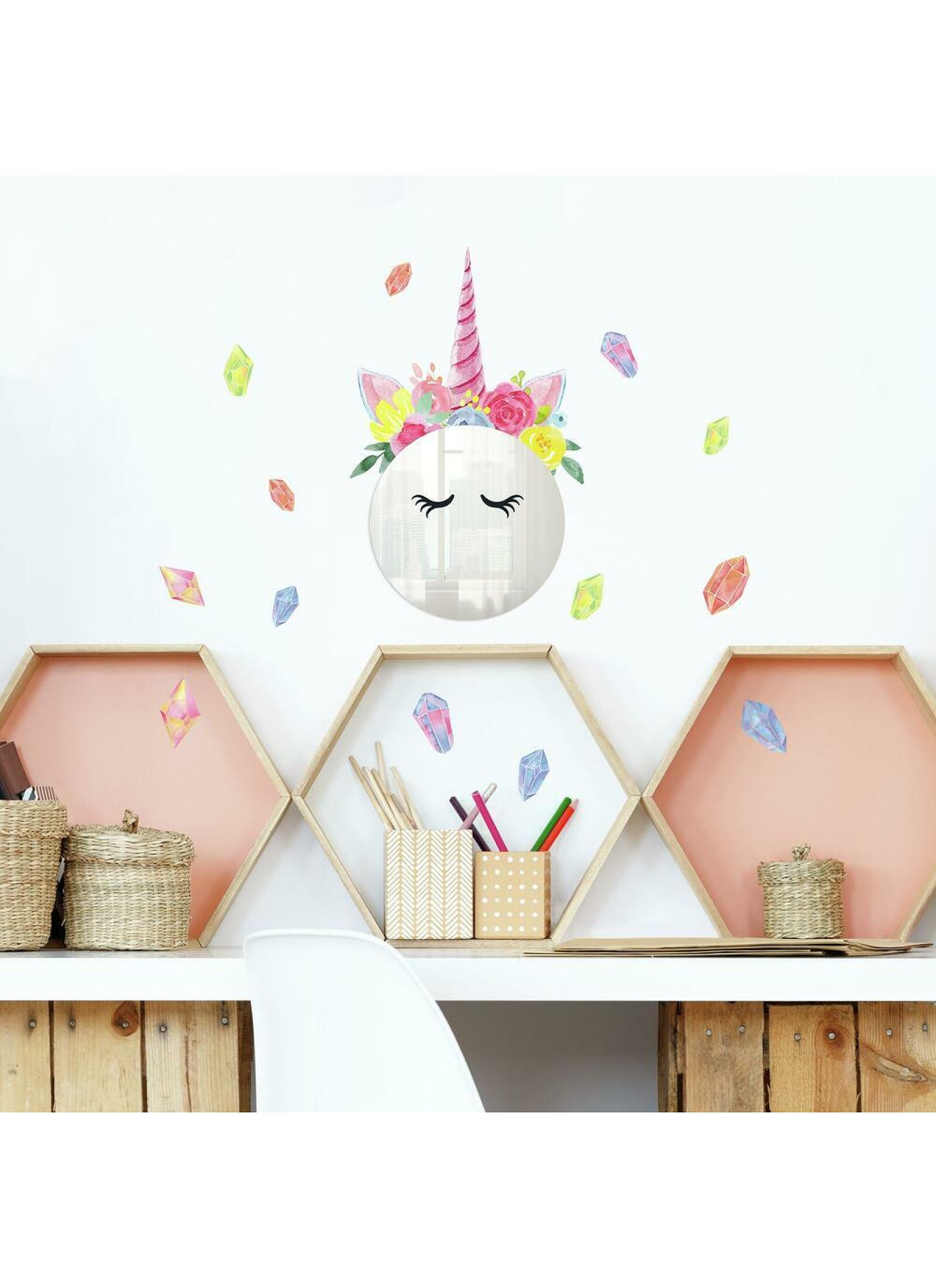 WALL STICKERS UNICORN MIRROR