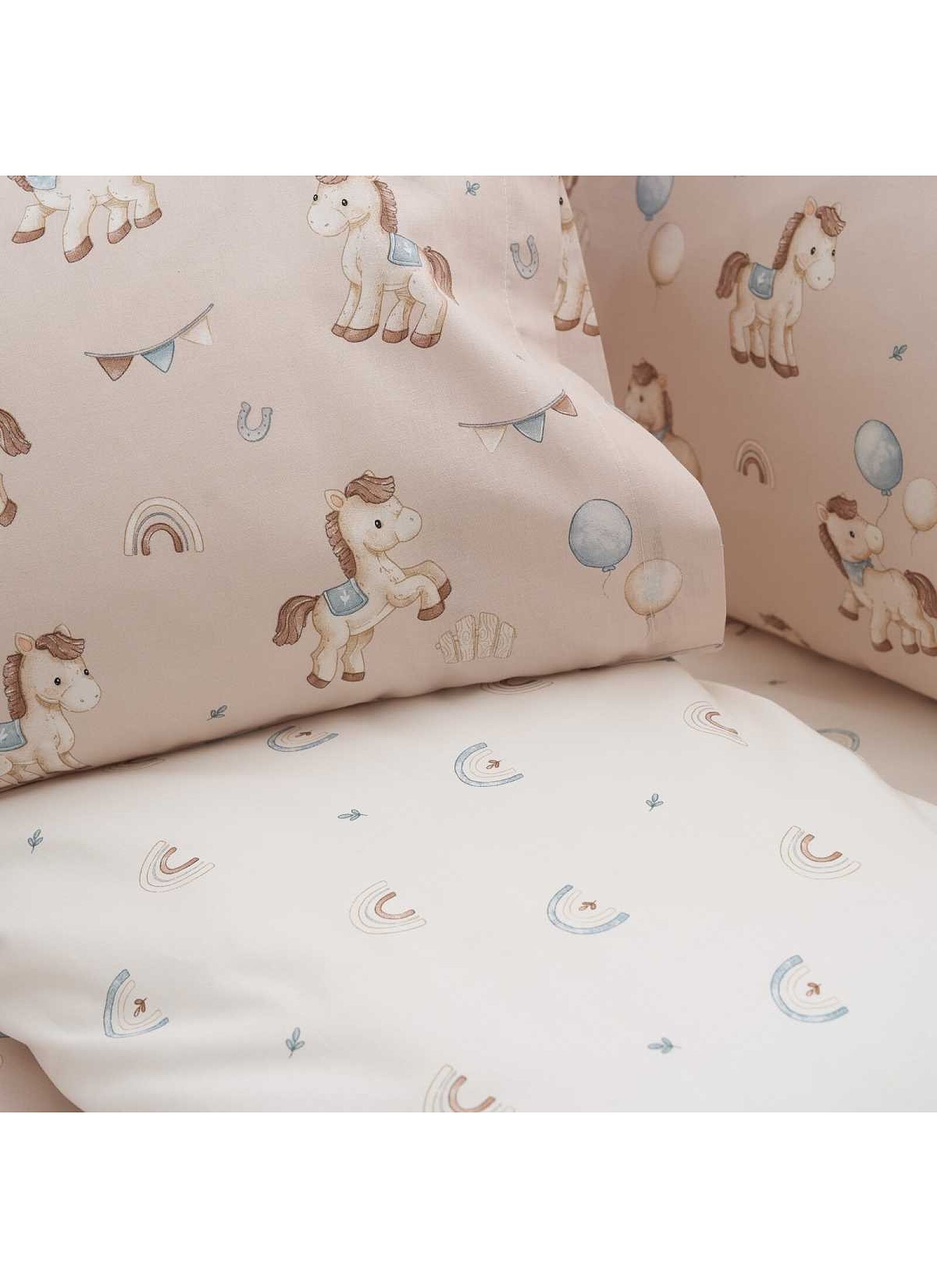 CRIB SHEET SET PONY