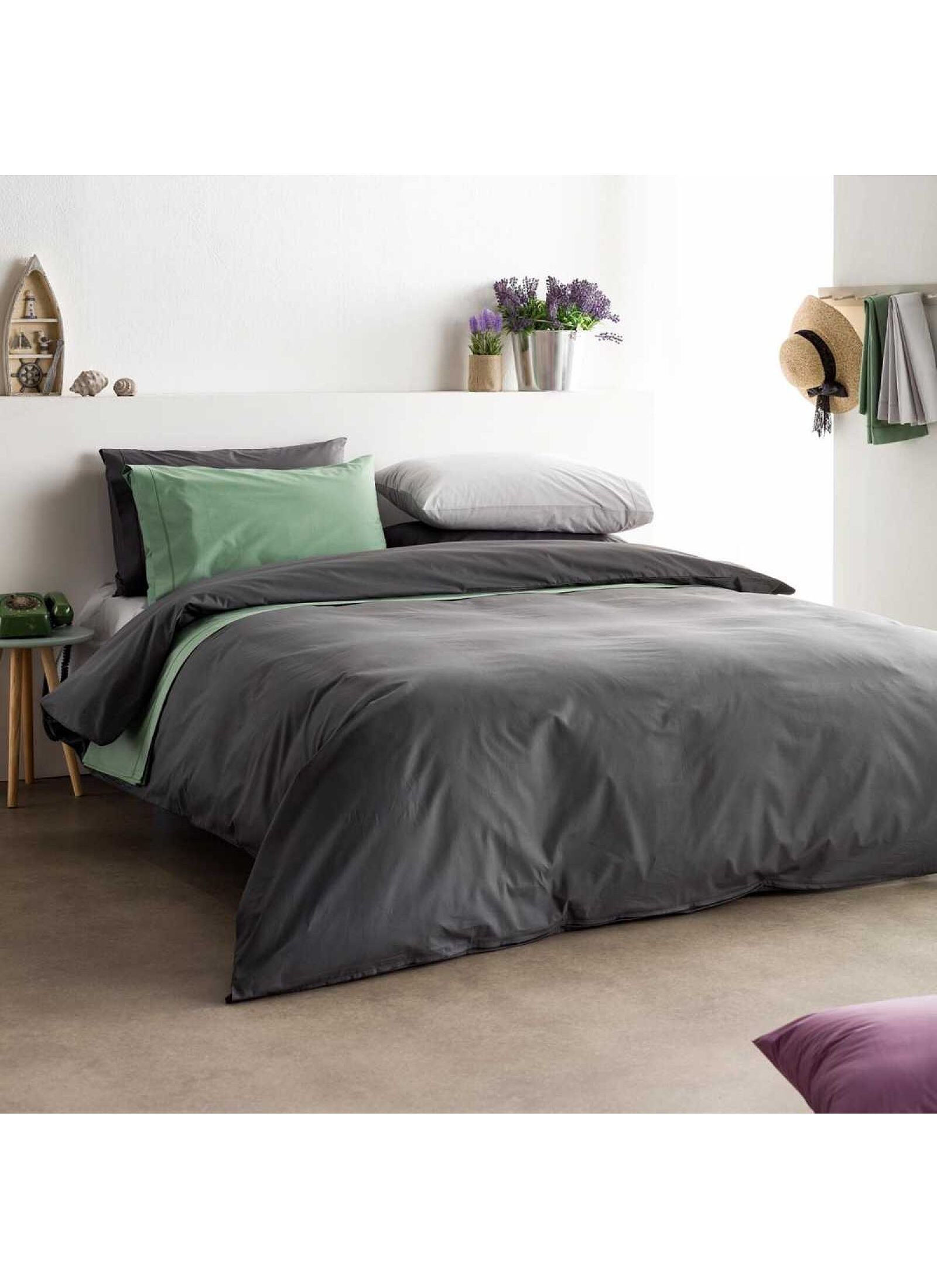 KING SIZE SHEET DARK GREY