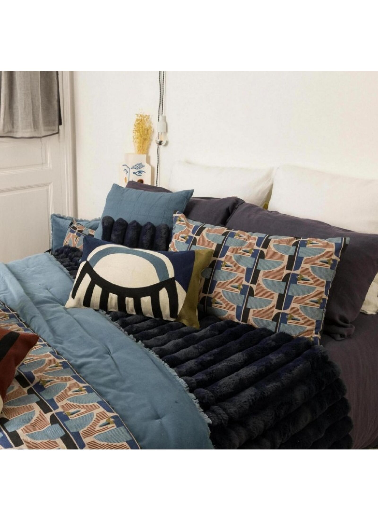 SINGLE BLANKET ALICE MARINE (180X260)