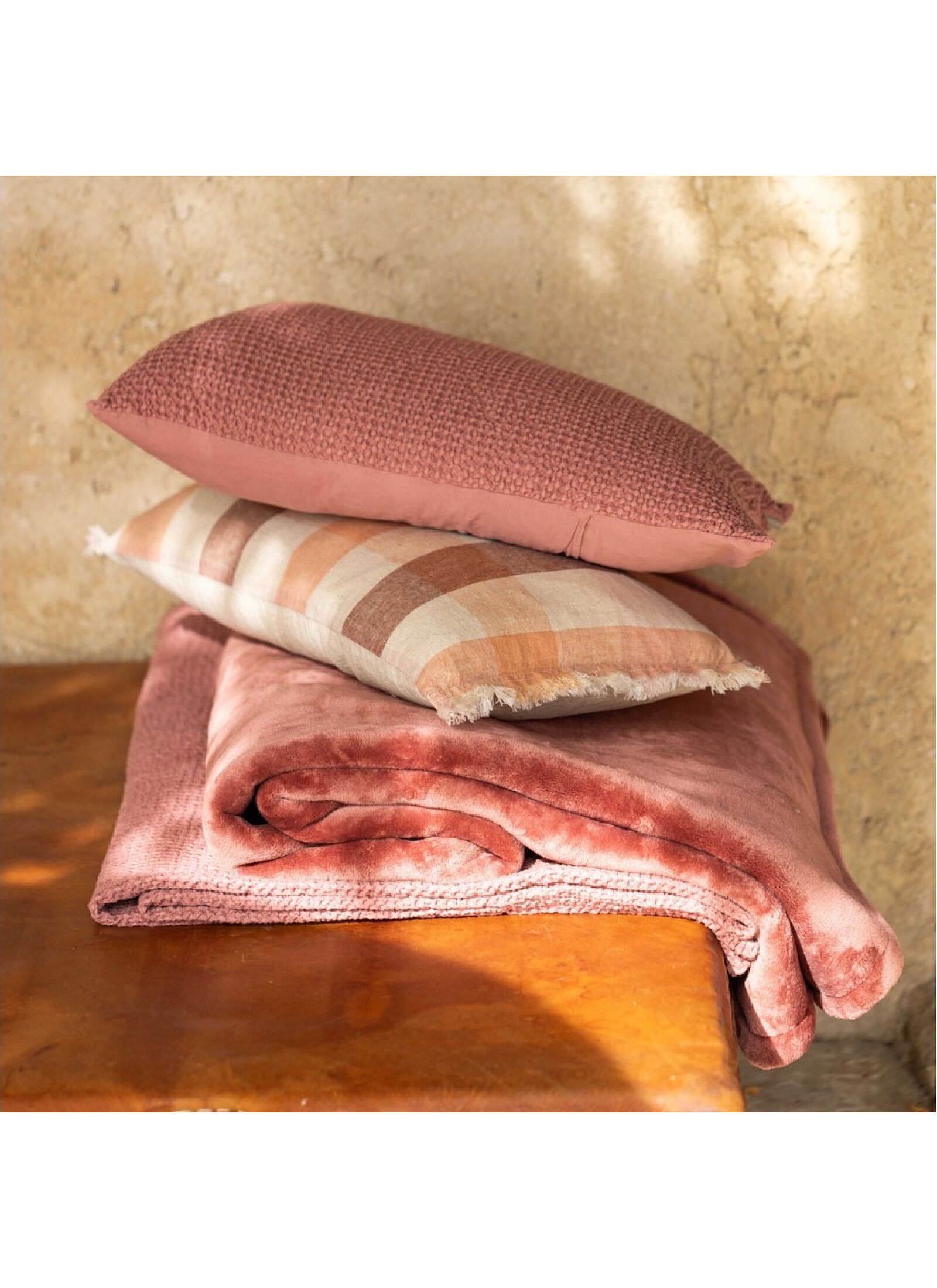 PLAID MICHKA TERRACOTTA (130X160)