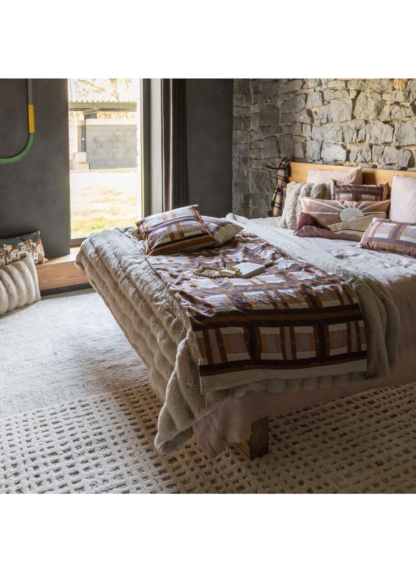 PLAID ASTRID NATUREL (140X180)